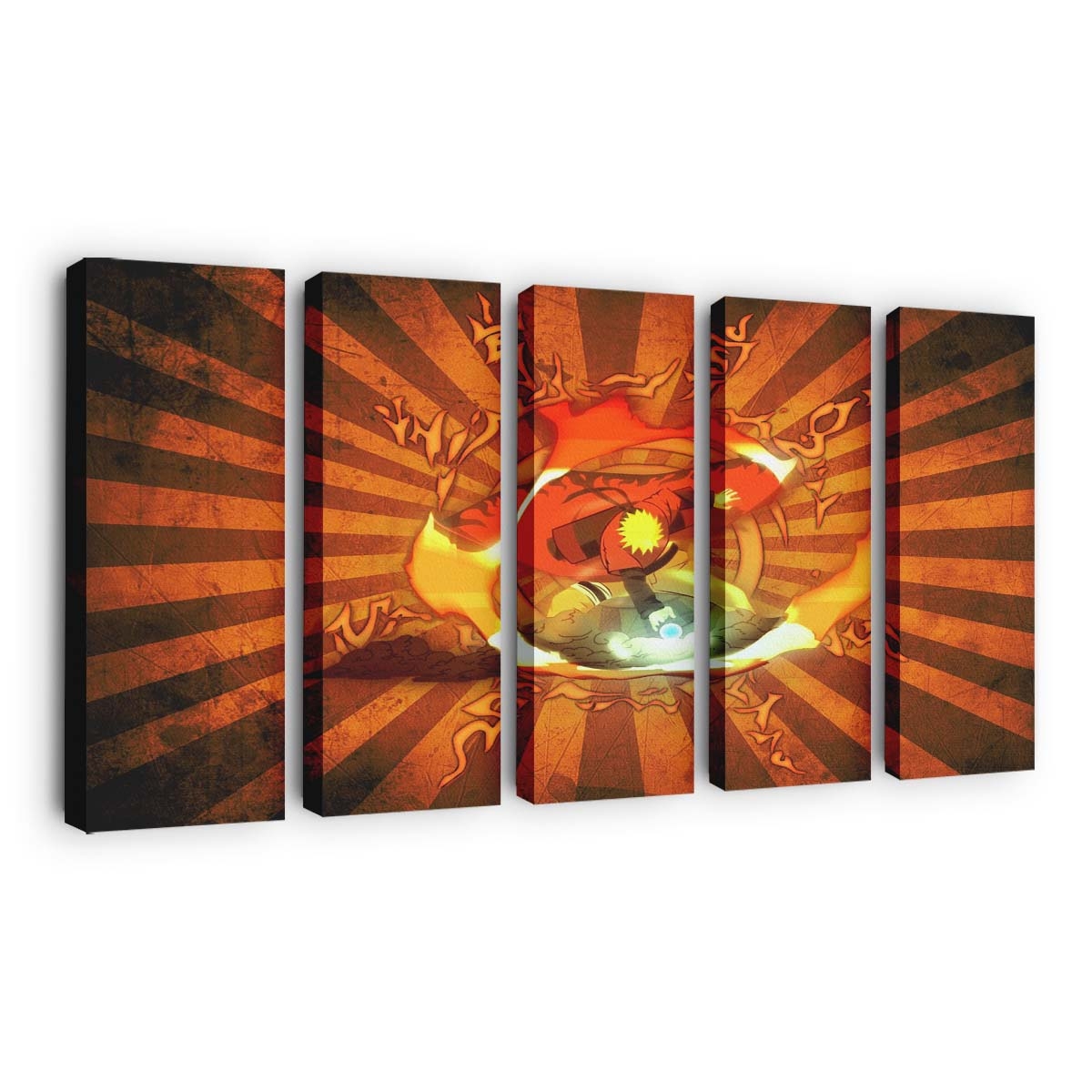 Anime Naruto Shippuuden Uzumaki Naruto Rasengan Stripes Light - Anime Wandbild - Leinwandbild animenaruto shippuudenuzumaki narutorasenganstripeslight