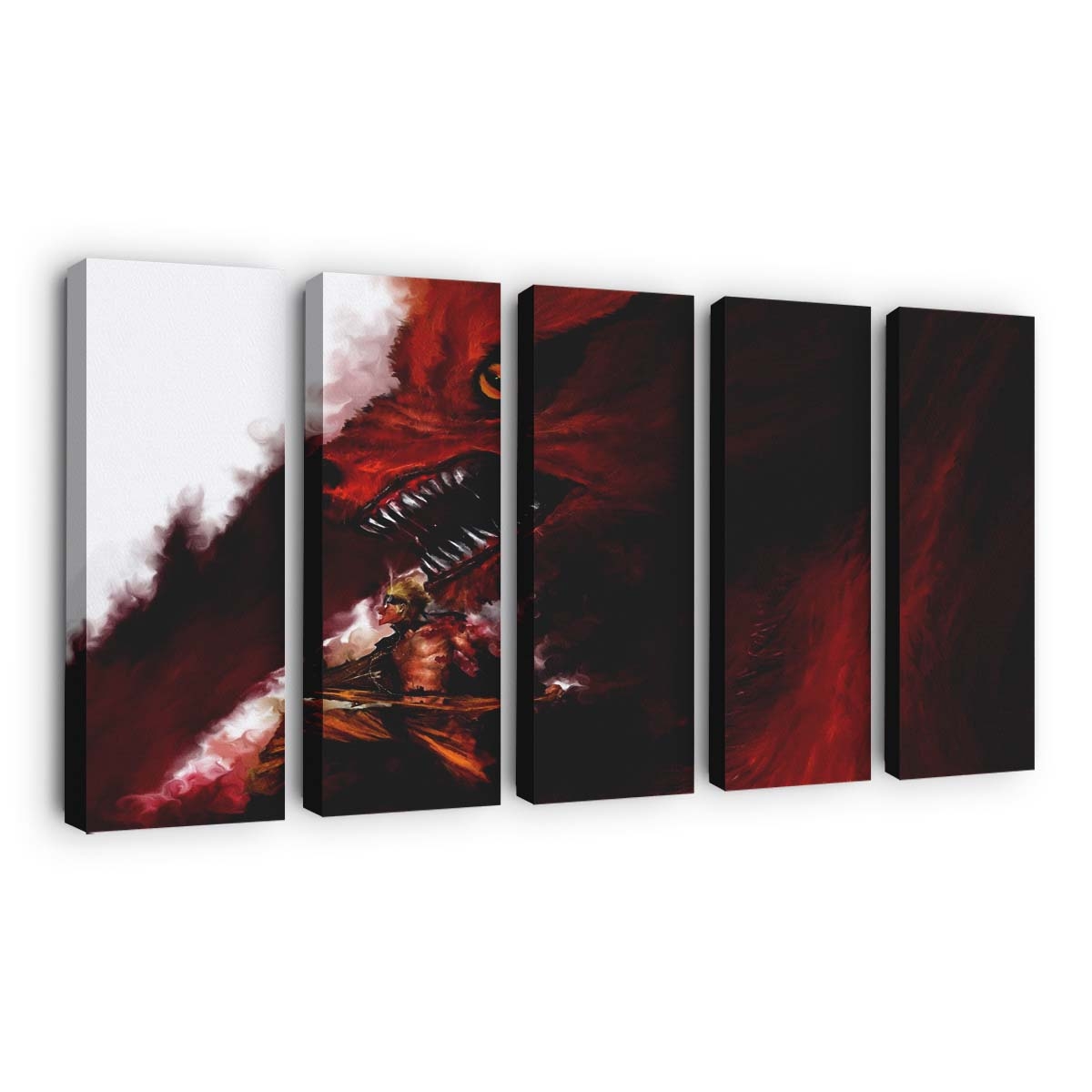 Anime Naruto Shippuuden Uzumaki Naruto Red Manga Demon - Anime Wandbild - Leinwandbild animenaruto shippuudenuzumaki narutoredmangademon