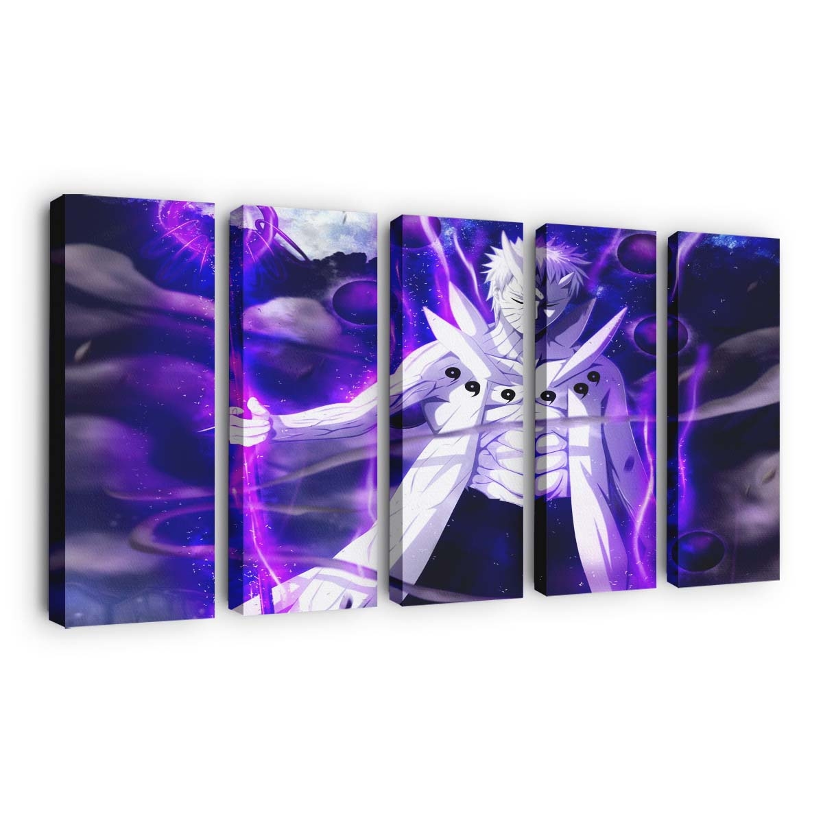 Anime Night Moon Staff Uchiha Obito Tobi - Anime Wandbild - Leinwandbild animenightmoonstaffuchiha obitotobi