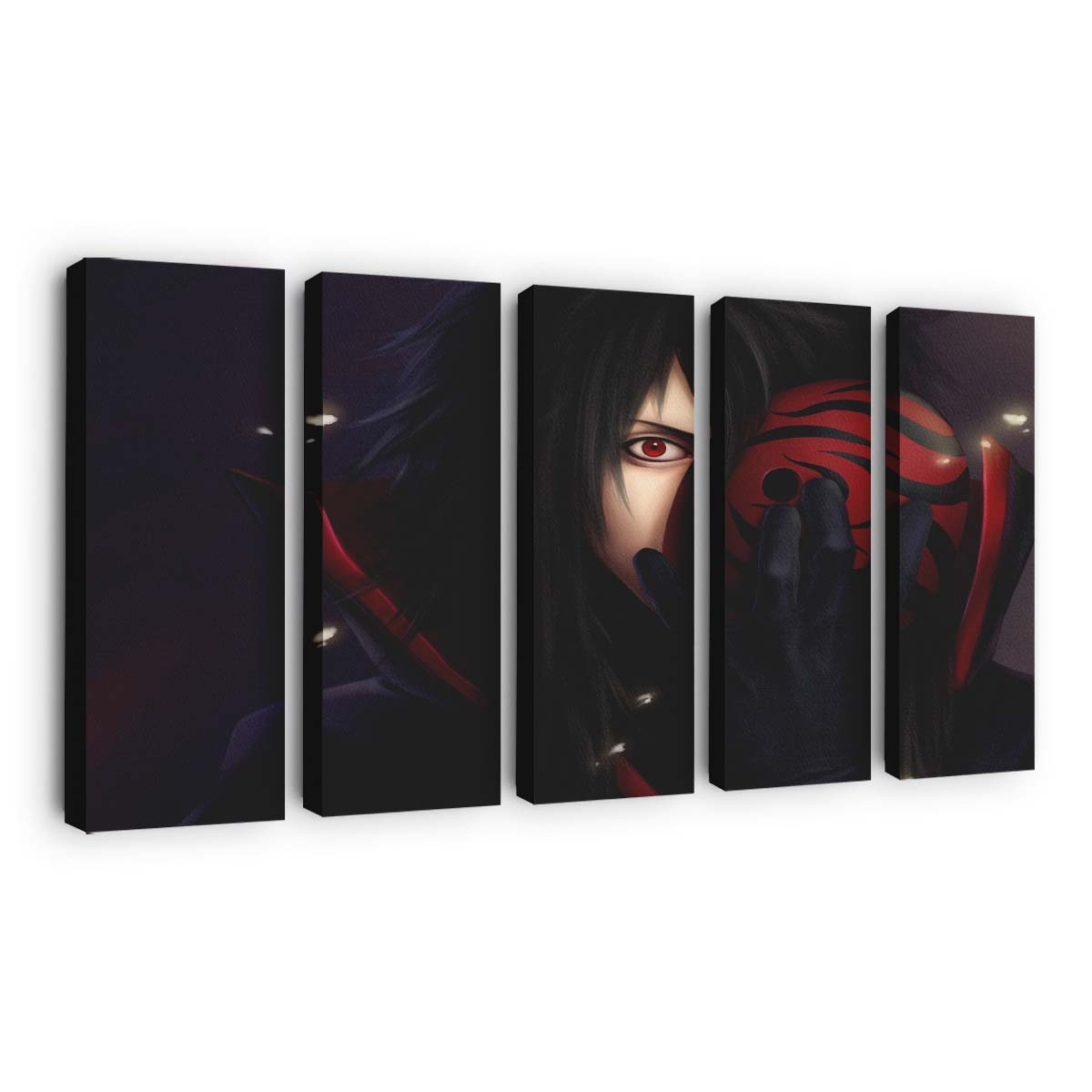 Anime Red Manga Naruto Shippuuden Mask Red Eyes - Anime Wandbild - Leinwandbild animeredmanganaruto shippuudenmaskred eyes