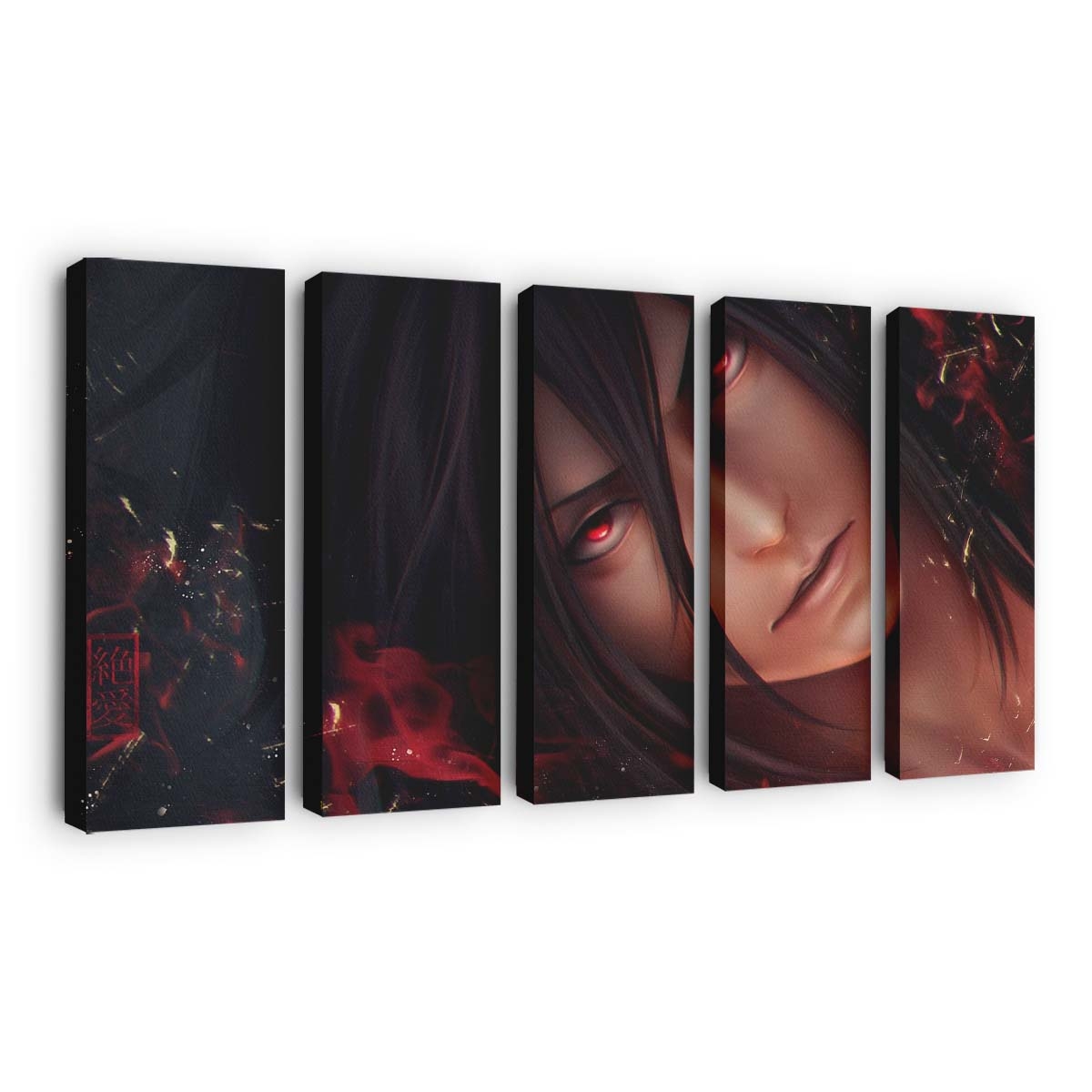 Anime Red Sharingan Magic Demon Uchiha Madara - Anime Wandbild - Leinwandbild animeredsharinganmagicdemonuchiha madara