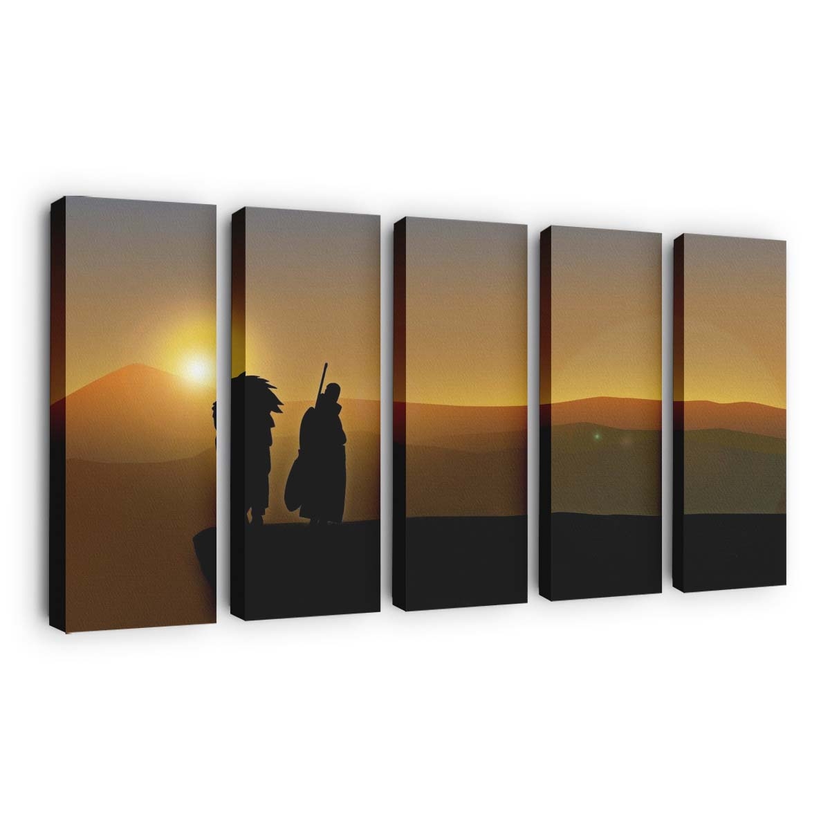 Anime Sunlight Landscape Sunset Silhouette Sunrise - Anime Wandbild - Leinwandbild animesunlightlandscapesunsetsilhouettesunrise
