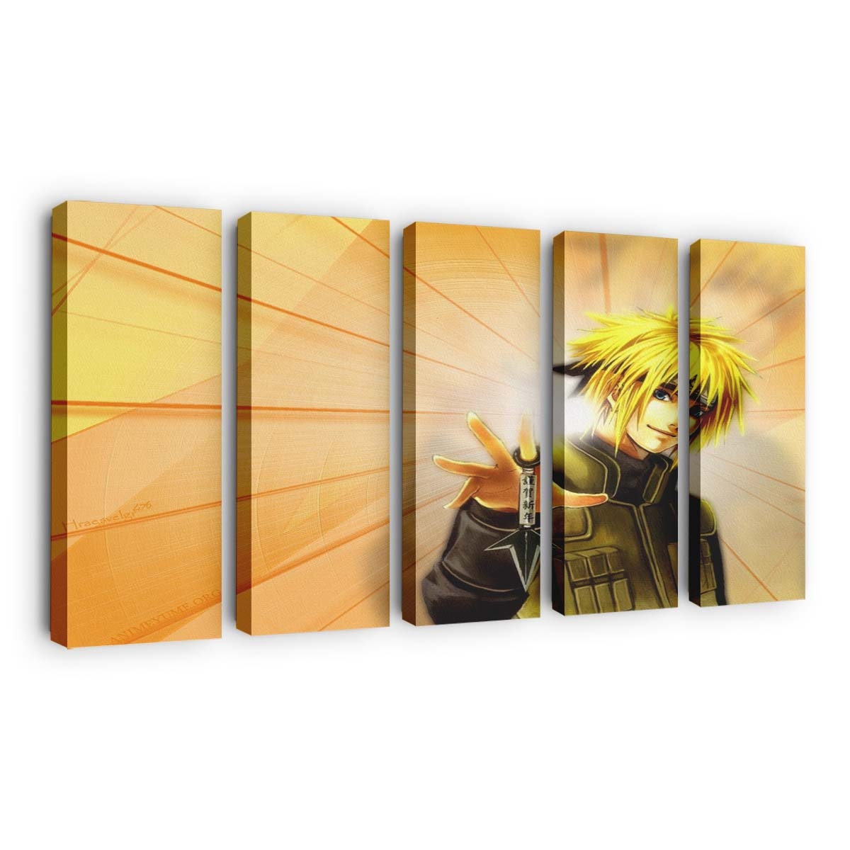 Anime Uchiha Sasuke Naruto Boy Blond Smile - Anime Wandbild - Leinwandbild animeuchiha sasukenarutoboyblondsmile