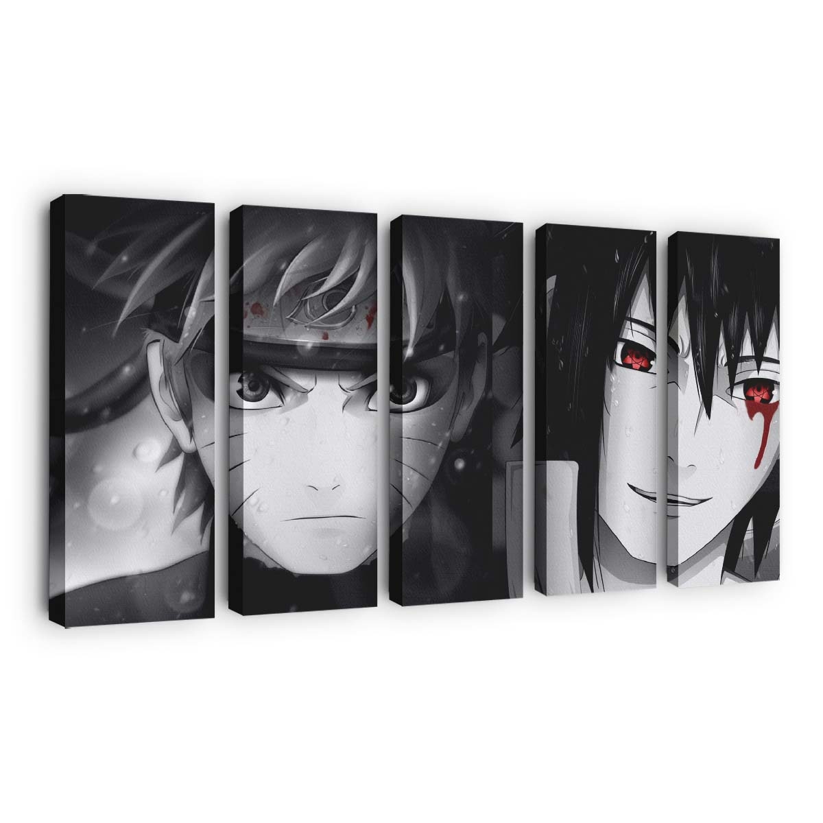 Anime Uchiha Sasuke Uzumaki Naruto - Anime Wandbild - Leinwandbild animeuchiha sasukeuzumaki naruto