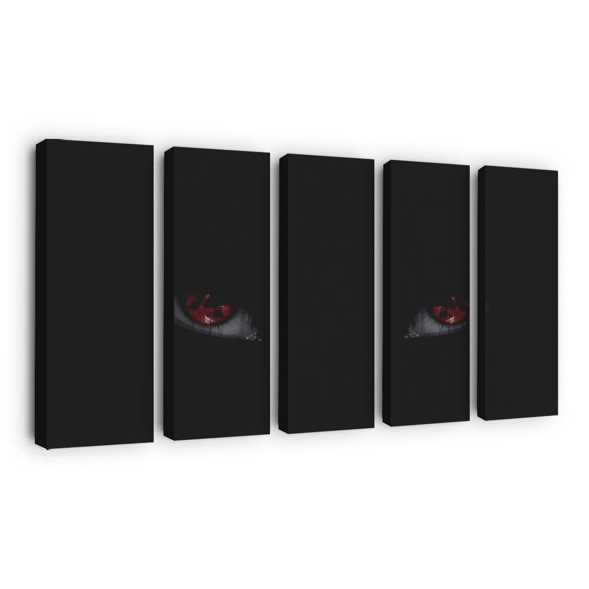 Black Eyes Anime Naruto Shippuuden Sharingan Minimalism - Anime Wandbild - Leinwandbild black backgroundeyesanimenaruto shippuudensharinganminimalism