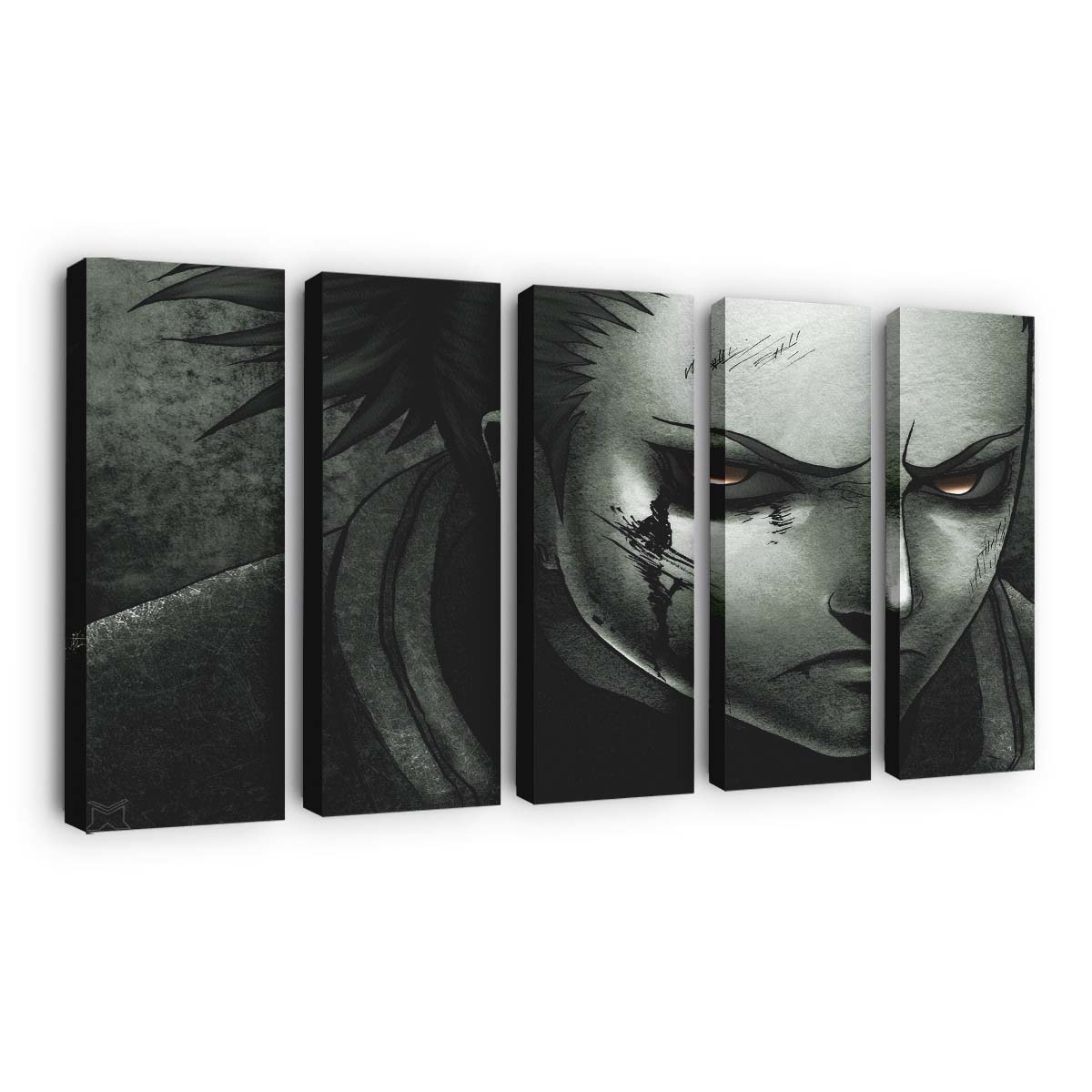 Black Monochrome Anime Boys Naruto Shippuuden Drawing - Anime Wandbild - Leinwandbild blackillustrationmonochromeanime boysnaruto shippuudendrawing