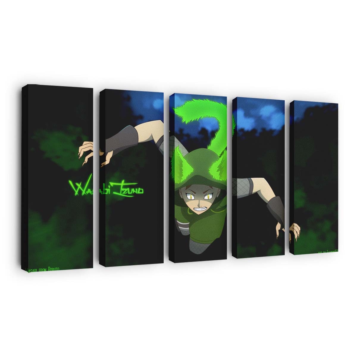 Boruto Naruto Next Generations Night Wasabi Izuno Forest Cat Girl - Anime Wandbild - Leinwandbild boruto naruto next generationsnightwasabi izunoforestcat girl