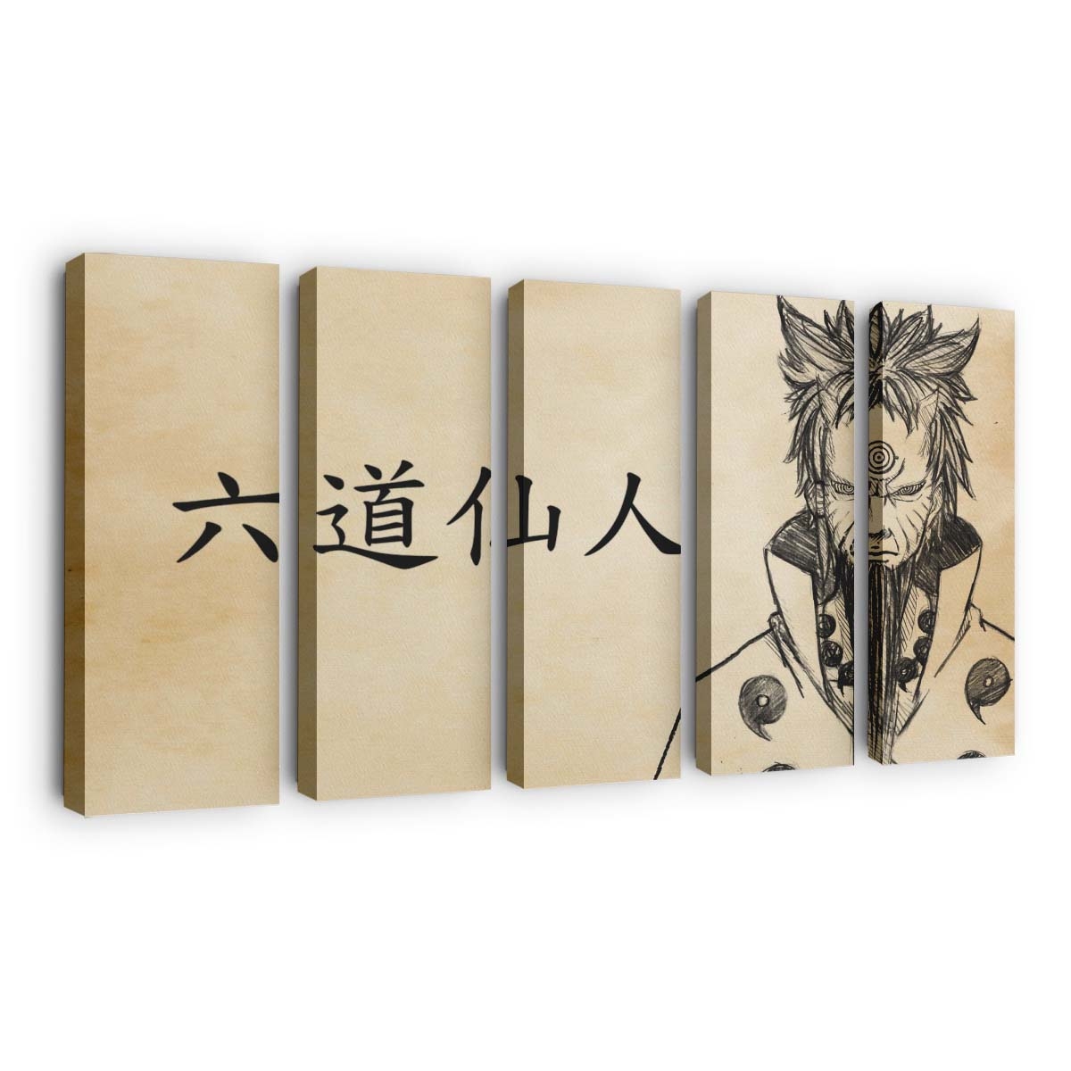 Drawing Cartoon Naruto Shippuuden Calligraphy Sage Of Six Paths - Anime Wandbild - Leinwandbild drawingillustrationcartoonnaruto shippuudencalligraphysage of six paths