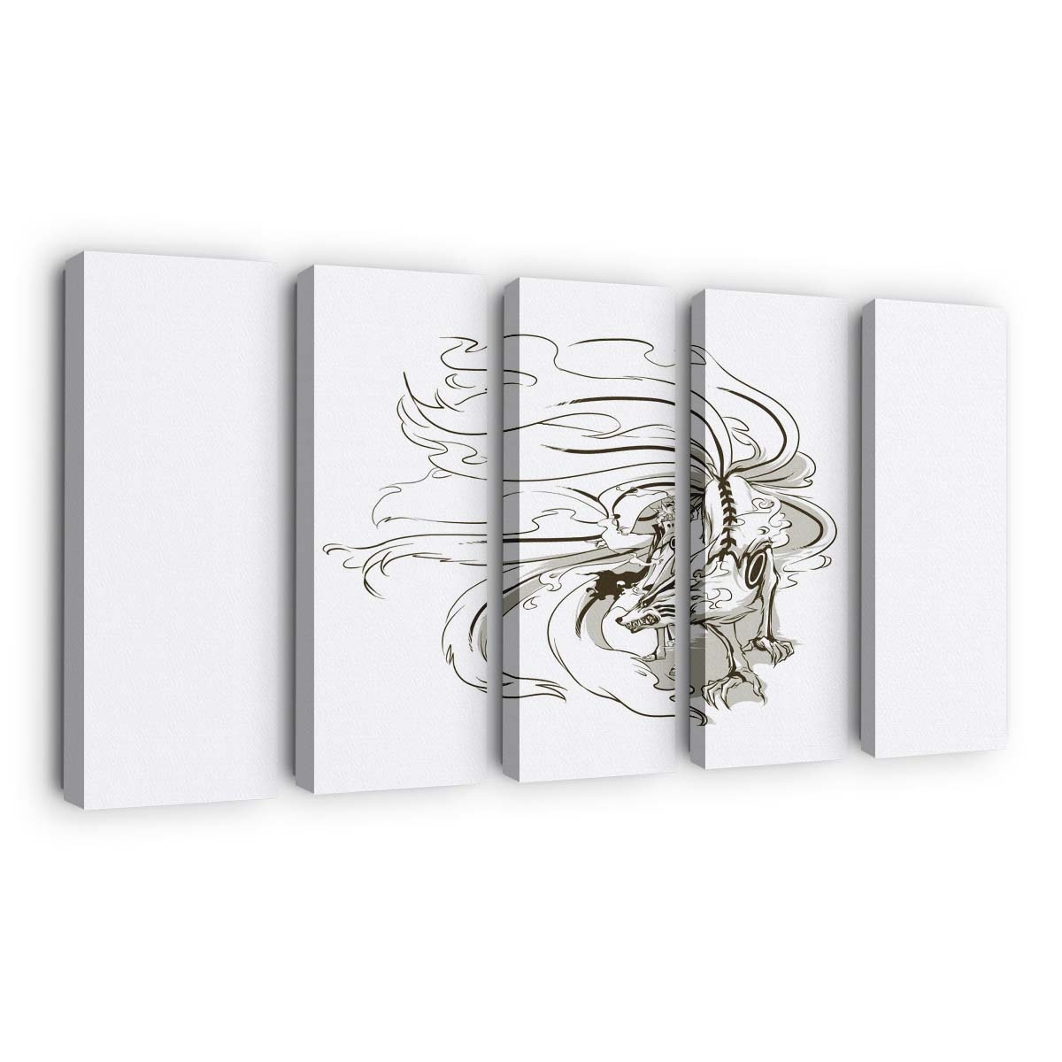 Drawing Monochrome Anime Boys Artwork Line Art - Anime Wandbild - Leinwandbild drawingillustrationmonochromeanime boysartworkline art