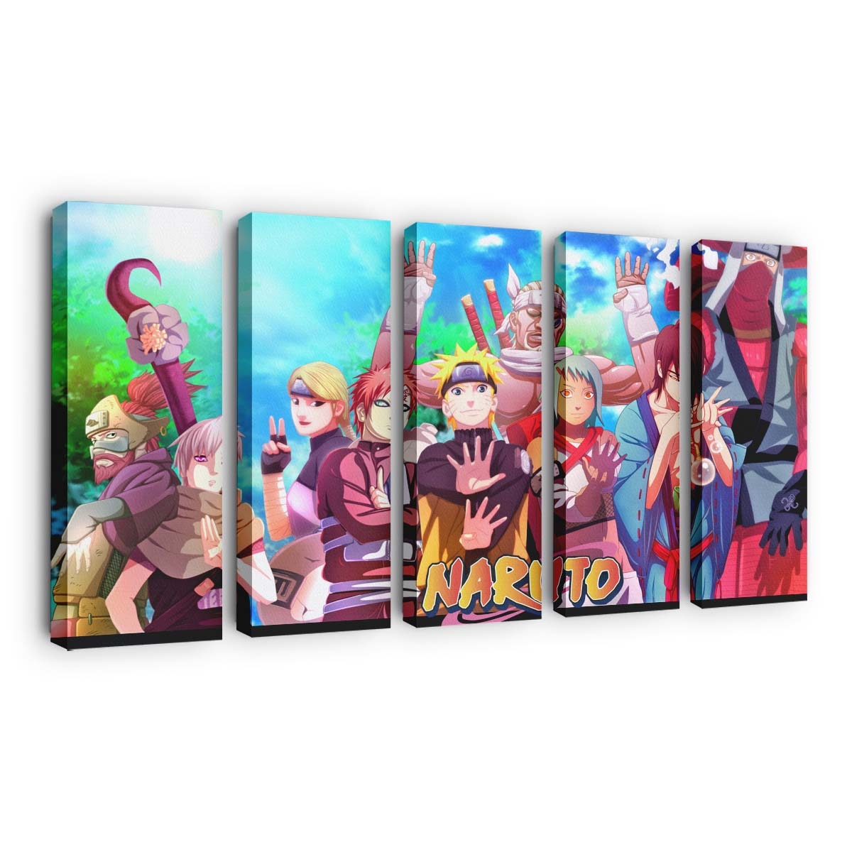 F Naruto Gaara Han Naruto Killer Bee Uzumaki Naruto Roshi Naruto - Anime Wandbild - Leinwandbild f narutogaarahan narutokiller beeuzumaki narutoroshi naruto