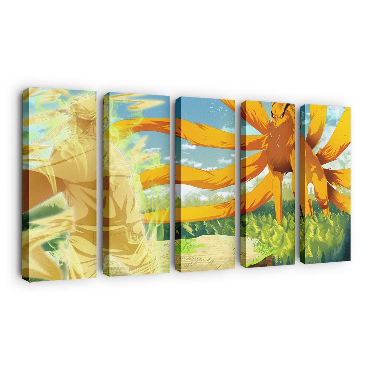 Forest Anime Yellow Cliff Naruto Shippuuden - Anime Wandbild - Leinwandbild forestillustrationanimeyellowcliffnaruto shippuuden
