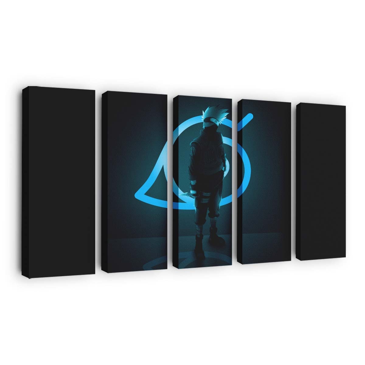 Hatake Kakashi Naruto Anime Shippuuden Anime Boys Konoha Neon - Anime Wandbild - Leinwandbild hatake kakashinaruto animenaruto shippuudenanime boyskonohaneon