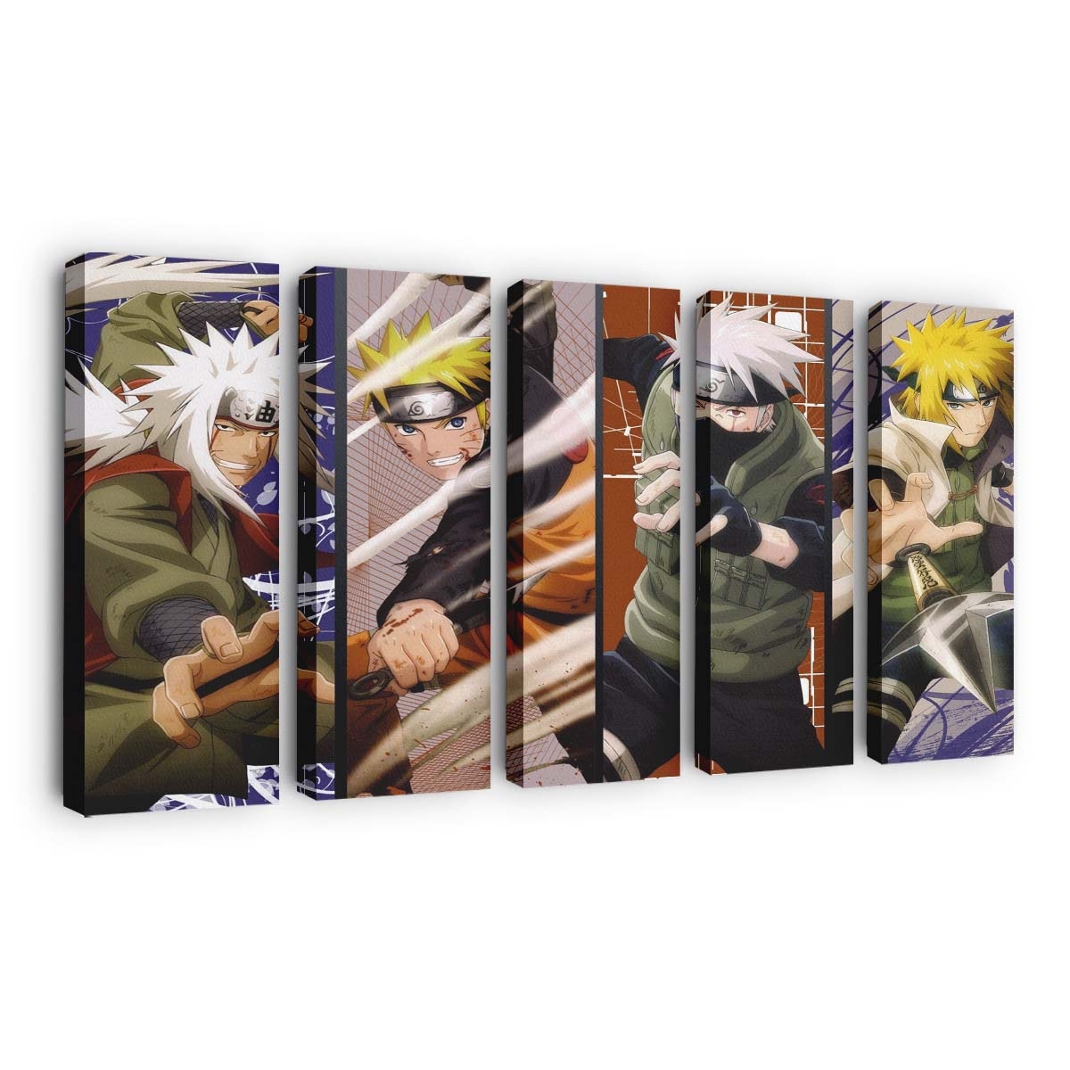Hatake Kakashi Naruto Shippuuden Jiraiya Namikaze Minato Panels - Anime Wandbild - Leinwandbild hatake kakashinaruto shippuuden1920x1200 pxjiraiyanamikaze minatopanels