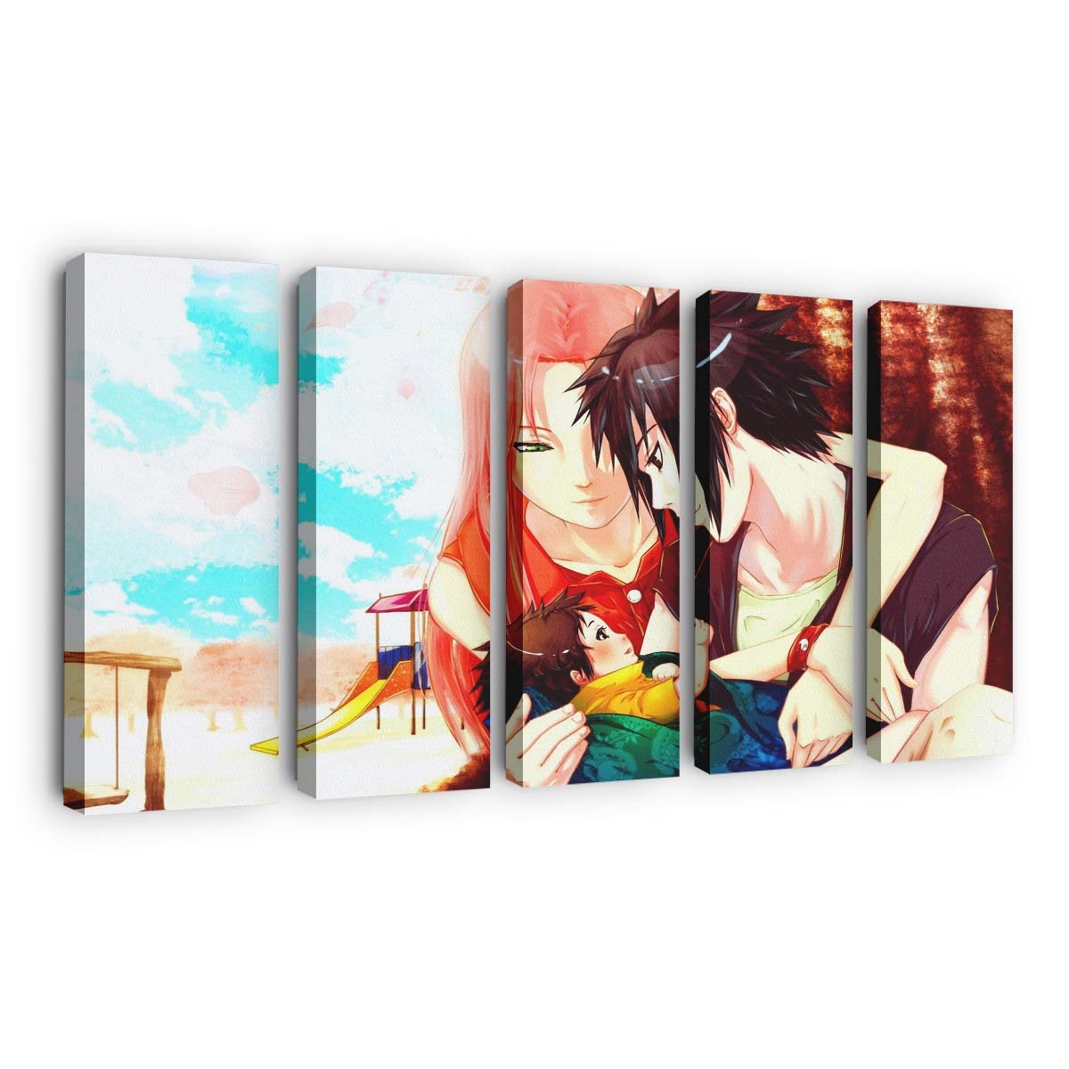 Anime Girls Anime Boys Manga Cartoon - Anime Wandbild - Leinwandbild illustrationanimeanime girlsanime boysmangacartoon