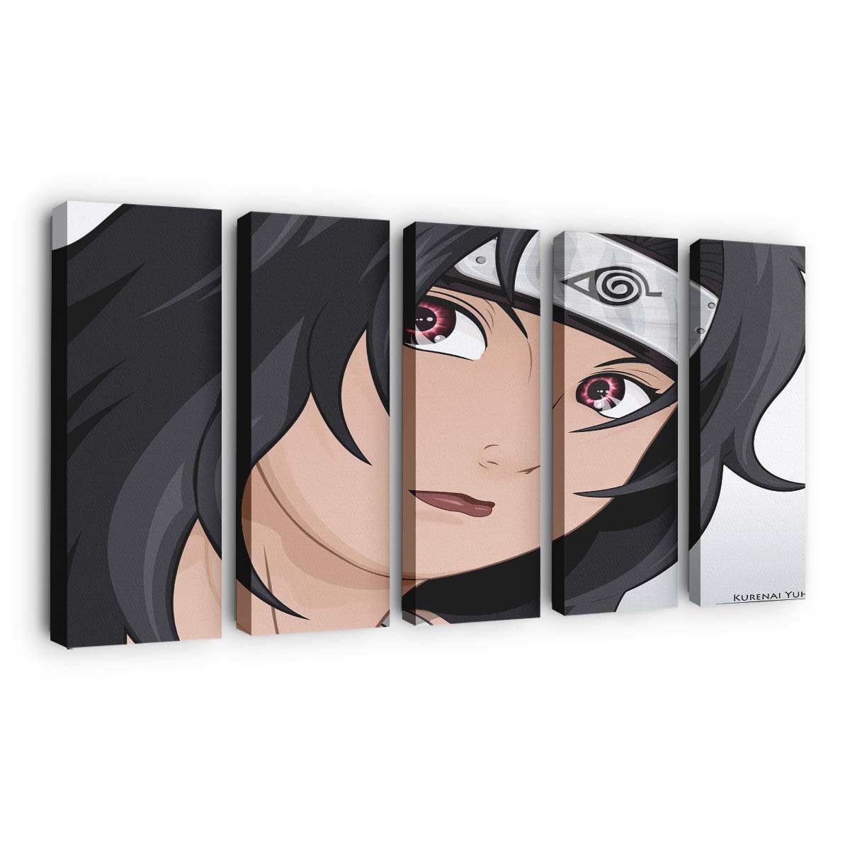 Anime Brunette Cartoon Black Hair Band - Anime Wandbild - Leinwandbild illustrationanimebrunettecartoonblack hairband