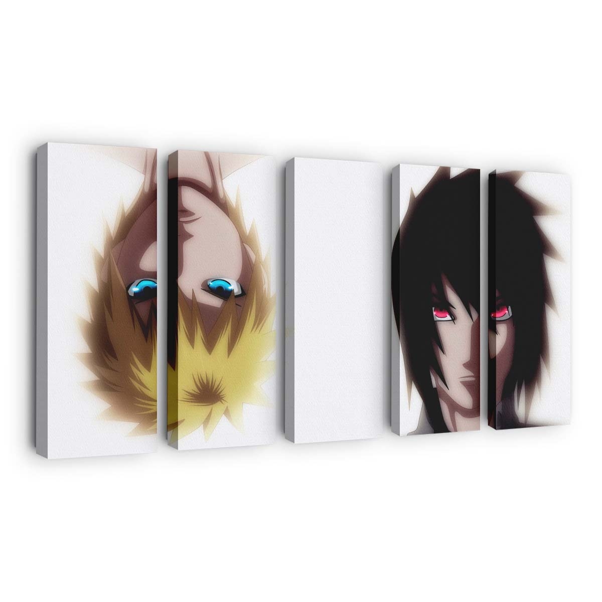 Anime Cartoon Black Hair Uzumaki Naruto Uchiha Sasuke - Anime Wandbild - Leinwandbild illustrationanimecartoonblack hairuzumaki narutouchiha sasuke