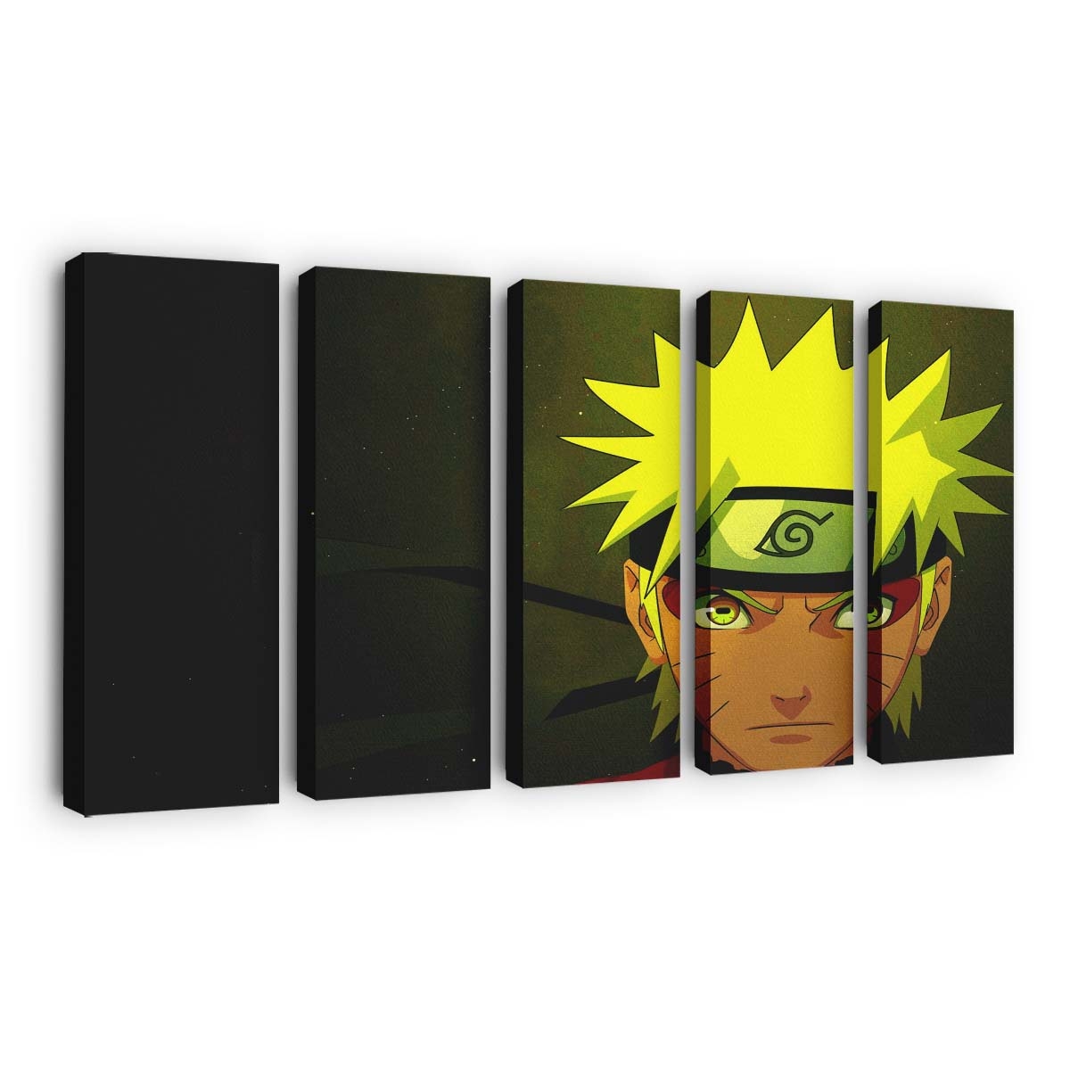 Anime Cartoon Green Yellow Graphic Design - Anime Wandbild - Leinwandbild illustrationanimecartoongreenyellowgraphic design