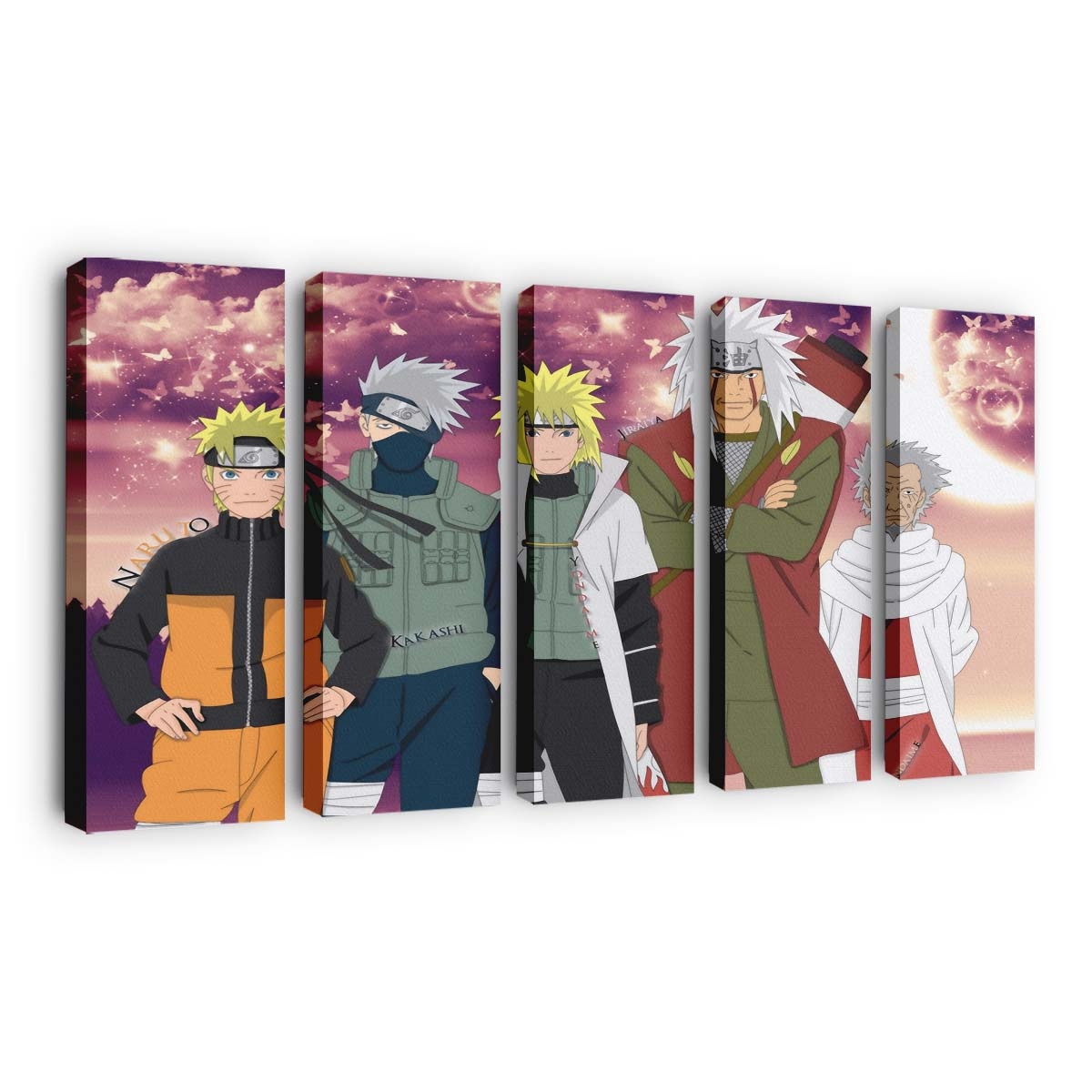 Anime Cartoon Guys Yondaime Posture - Anime Wandbild - Leinwandbild illustrationanimecartoonguysyondaimeposture