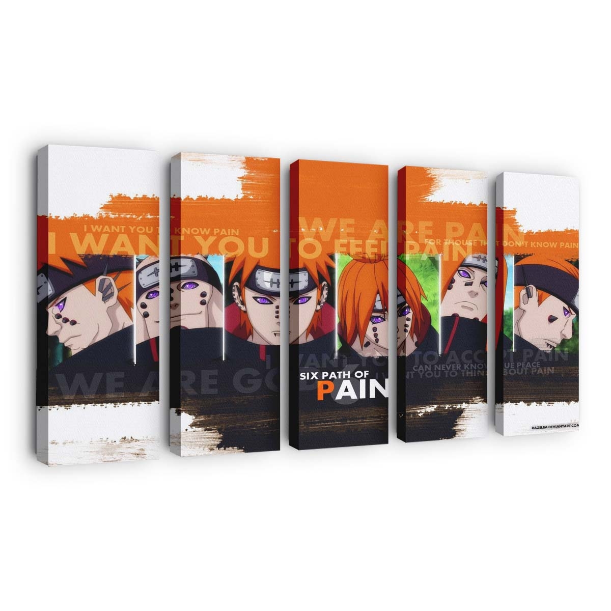 Anime Cartoon Naruto Shippuuden Pein Poster - Anime Wandbild - Leinwandbild illustrationanimecartoonnaruto shippuudenpeinposter