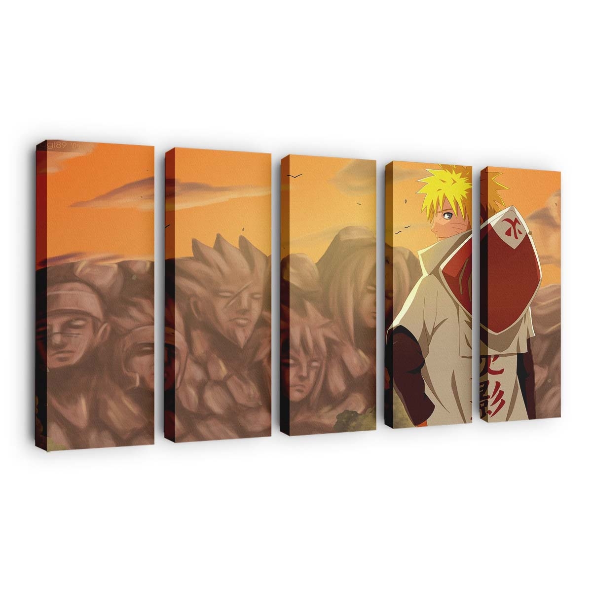 Anime Cartoon Naruto Shippuuden Uzumaki Naruto Hokage - Anime Wandbild - Leinwandbild illustrationanimecartoonnaruto shippuudenuzumaki narutohokage