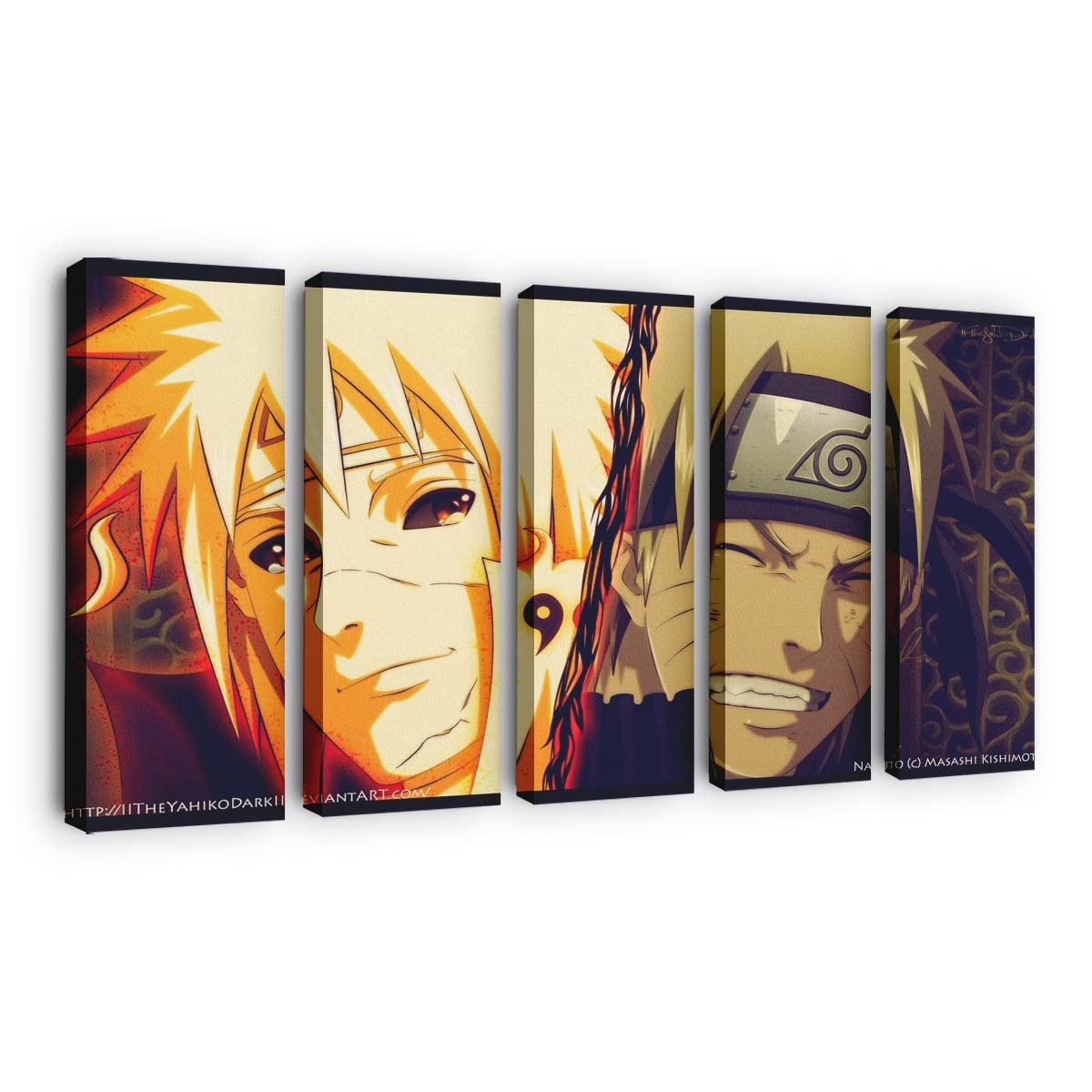 Anime Cartoon Naruto Shippuuden Uzumaki Naruto Namikaze Minato - Anime Wandbild - Leinwandbild illustrationanimecartoonnaruto shippuudenuzumaki narutonamikaze minato