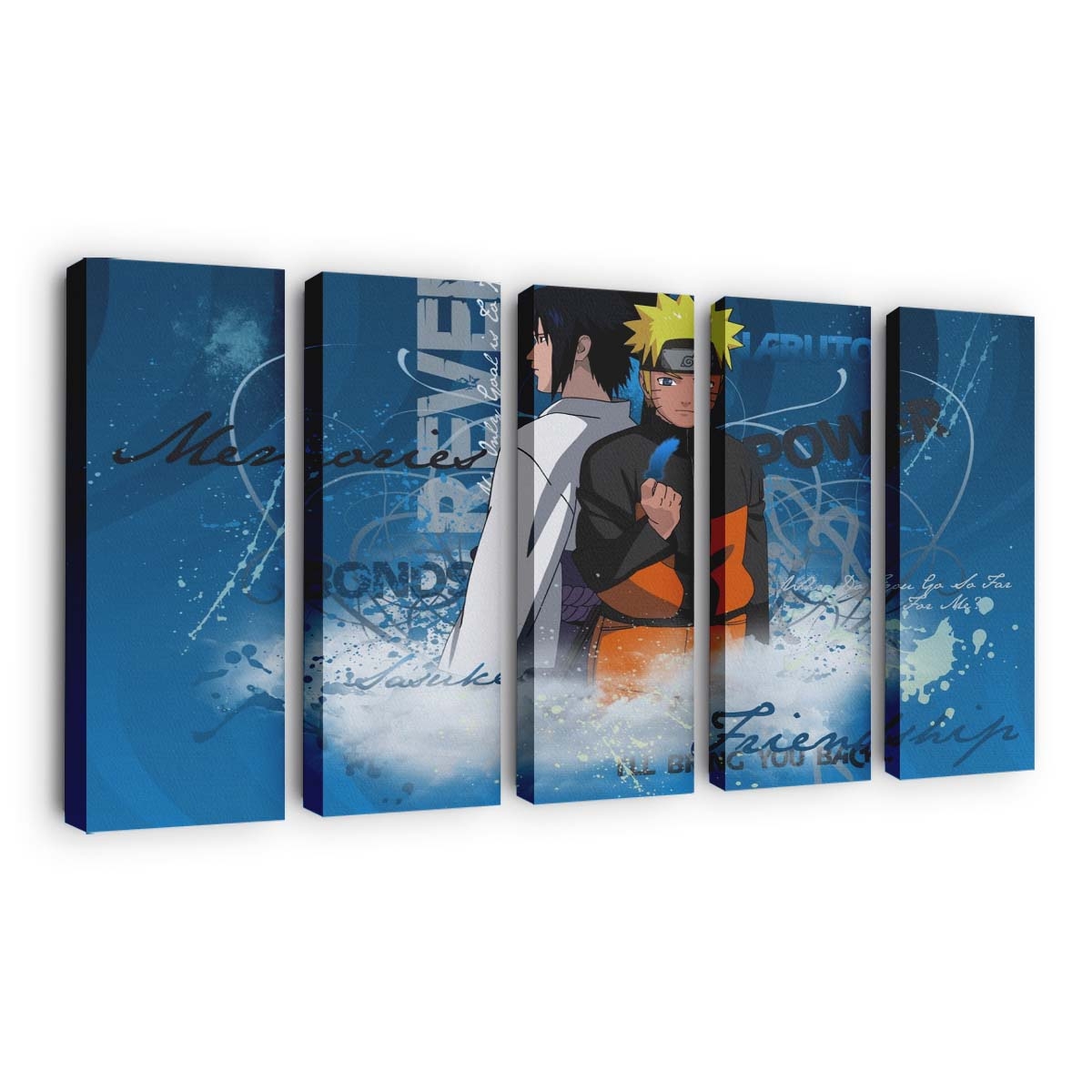 Anime Cartoon Naruto Shippuuden Uzumaki Naruto Uchiha Sasuke - Anime Wandbild - Leinwandbild illustrationanimecartoonnaruto shippuudenuzumaki narutouchiha sasuke 0004