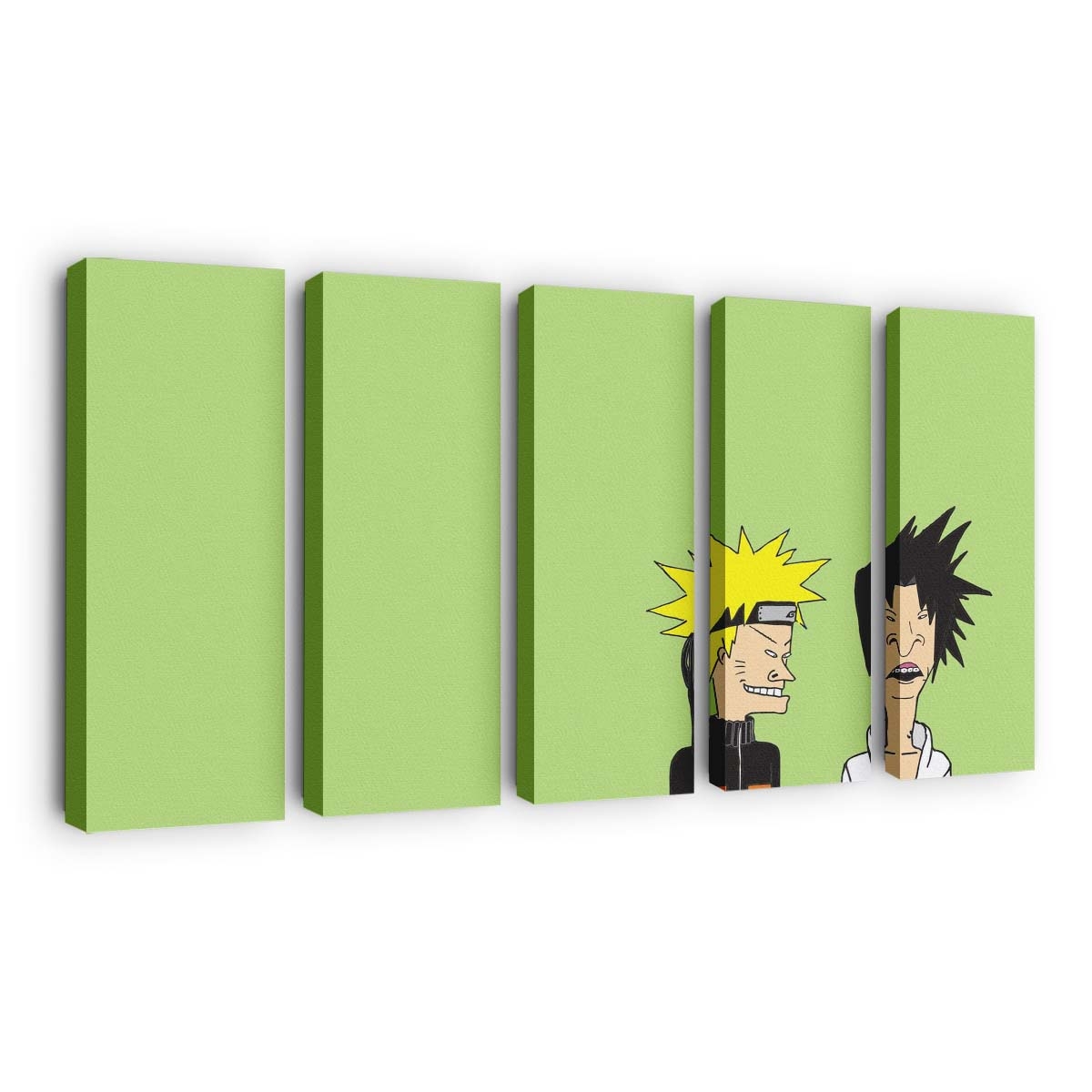 Anime Cartoon Naruto Minimalism Art - Anime Wandbild - Leinwandbild illustrationanimecartoonnarutominimalismart