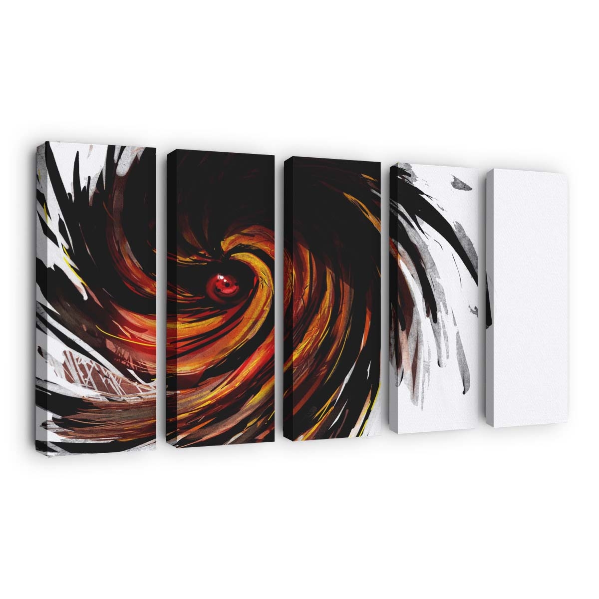 Anime Drawing Abstract Artwork Spiral - Anime Wandbild - Leinwandbild illustrationanimedrawingabstractartworkspiral