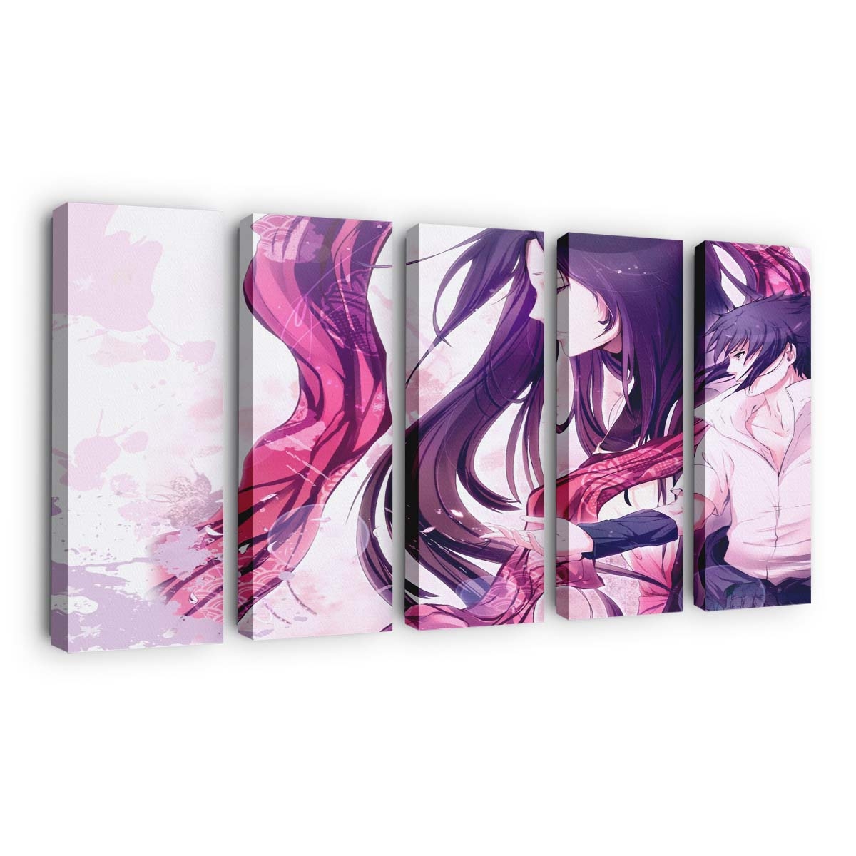 Anime Drawing Scarf Art Boy - Anime Wandbild - Leinwandbild illustrationanimedrawingscarfartboy