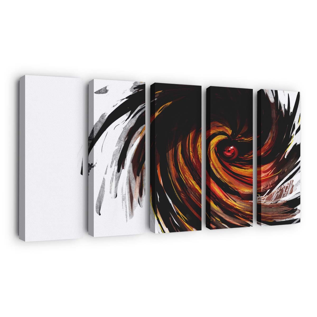 Anime Naruto Shippuuden Sharingan Uchiha Obito Abstract - Anime Wandbild - Leinwandbild illustrationanimenaruto shippuudensharinganuchiha obitoabstract