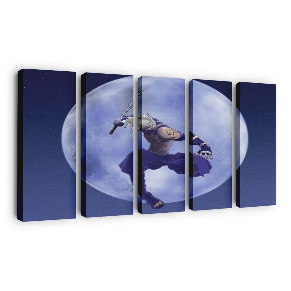 Hatake Kakashi Space Earmoon Arms - Anime Wandbild - Leinwandbild illustrationhatake kakashispaceearthmoonarms