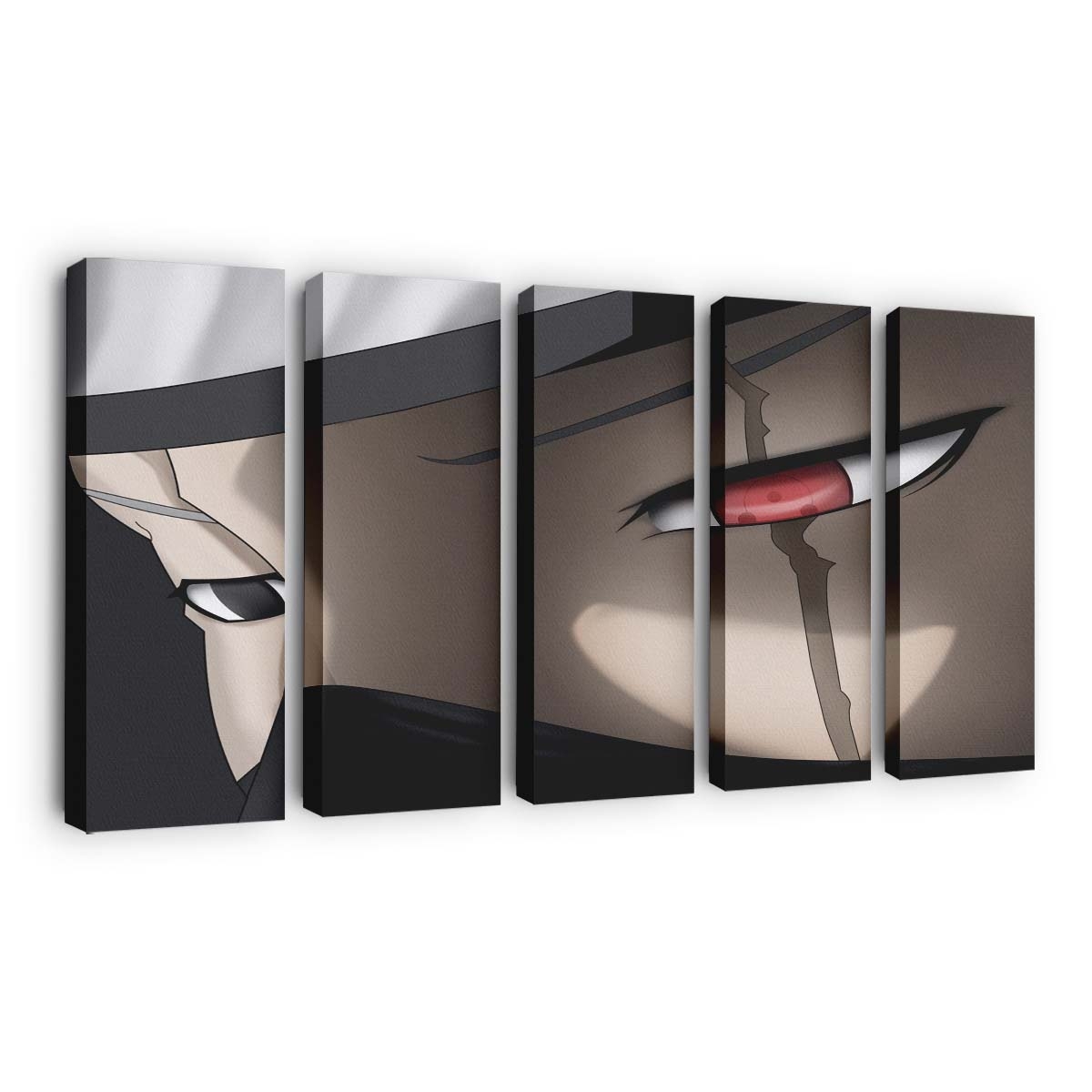 Naruto Shippuuden Black Glasses Glass Hatake Kakashi - Anime Wandbild - Leinwandbild illustrationnaruto shippuudenblackglassesglasshatake kakashi