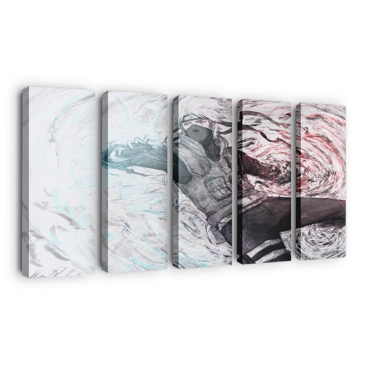 Naruto Shippuuden Drawing Hatake Kakashi R1 Sketch - Anime Wandbild - Leinwandbild illustrationnaruto shippuudendrawinghatake kakashir1sketch