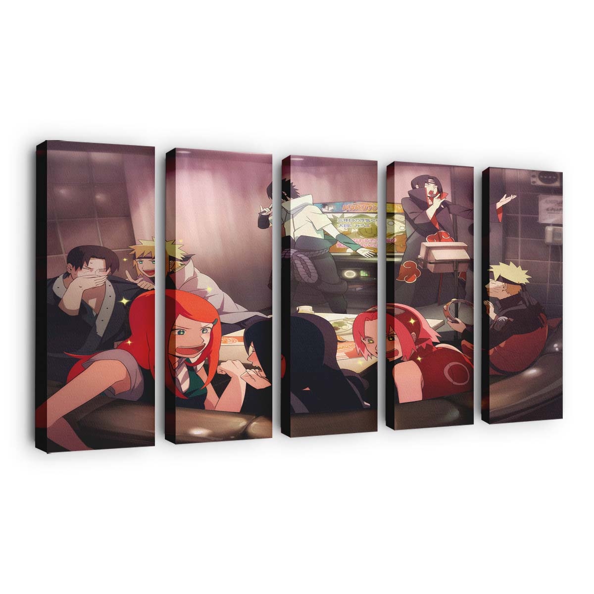 Naruto Anime Action Figures - Anime Wandbild - Leinwandbild naruto animeaction figures