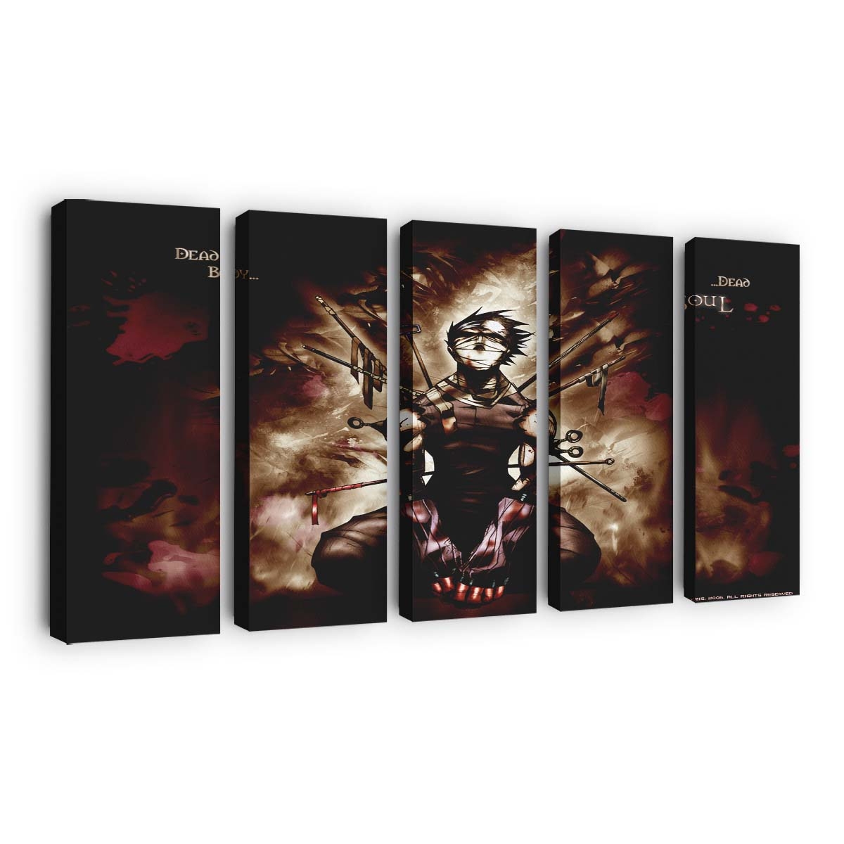 Naruto Anime Momochi Zabuza Dark Blood Dead - Anime Wandbild - Leinwandbild naruto animemomochi zabuzadarkblooddead