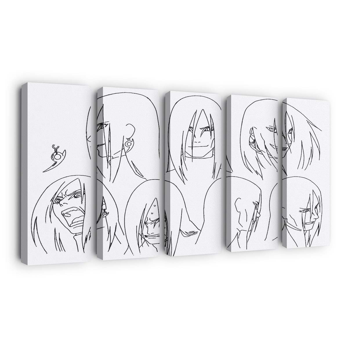 Naruto Anime Artwork Deluxe – Emotion In Farbe - Anime Wandbild - Leinwandbild naruto animeoutline 0012