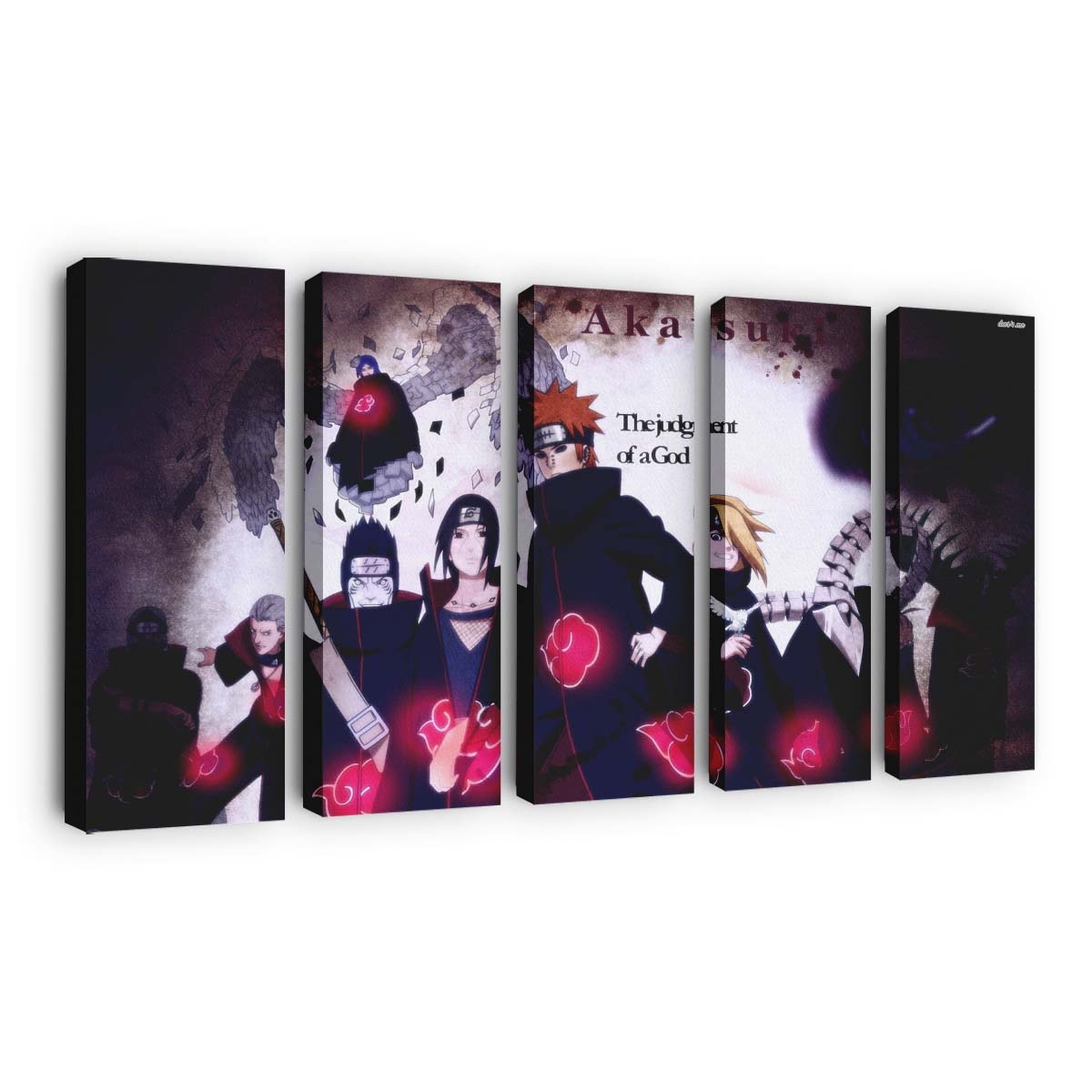 Naruto Shippuuden Kakuzu Tobi Sasori Deidara Akatsuki - Anime Wandbild - Leinwandbild naruto shippuudenkakuzutobisasorideidaraakatsuki