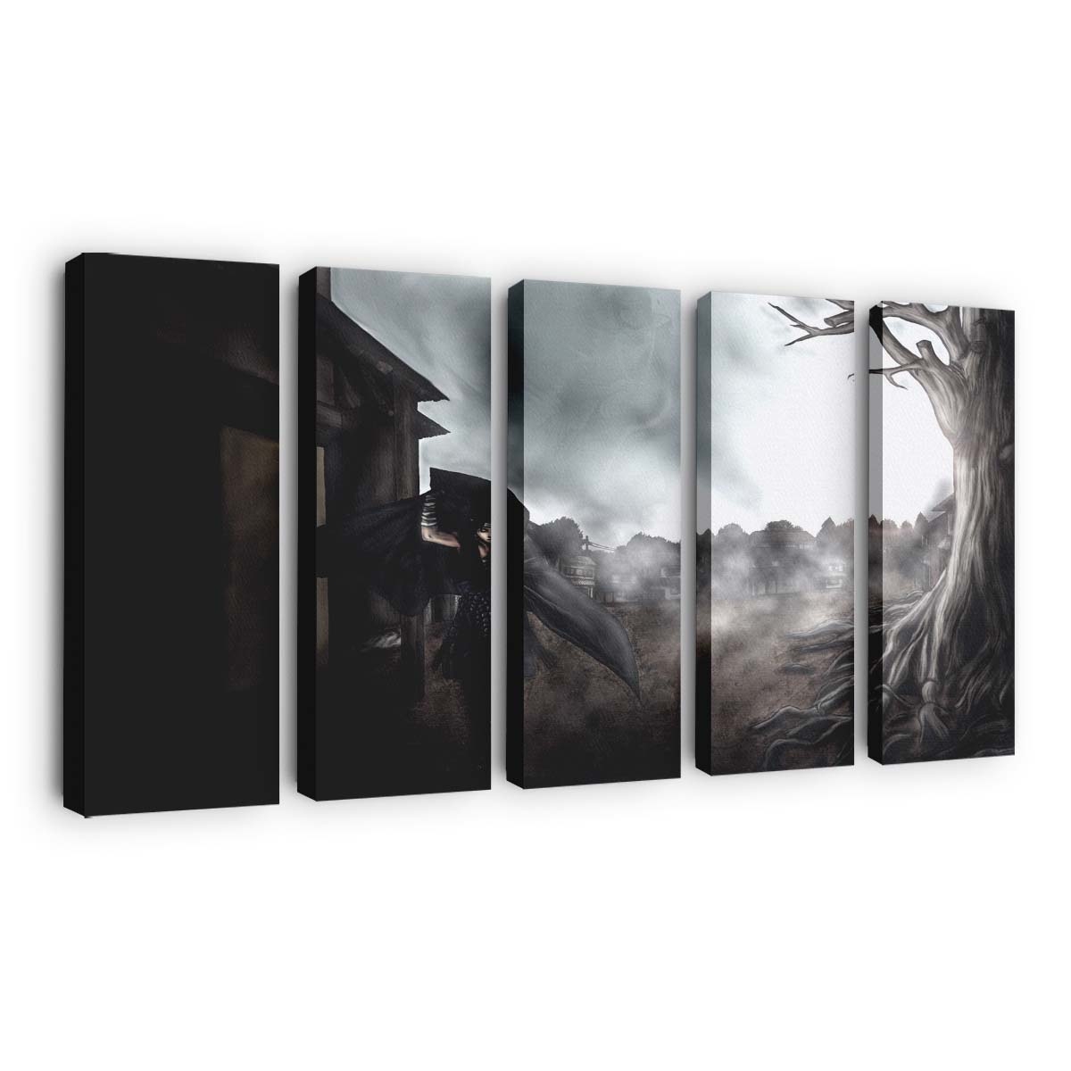 Naruto Shippuuden Uchiha Sasuke Monochrome Mist Fan Art Uchiha Itachi - Anime Wandbild - Leinwandbild naruto shippuudenuchiha sasukemonochromemistfan artuchiha itachi