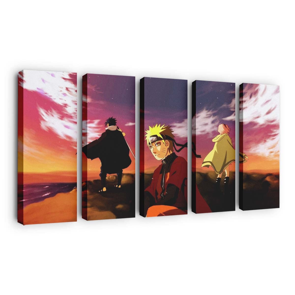 Naruto Shippuuden Uchiha Sasuke Naruto Anime Sakura Naruto Sage Mode - Anime Wandbild - Leinwandbild naruto shippuudenuchiha sasukenaruto animesakura narutosage mode