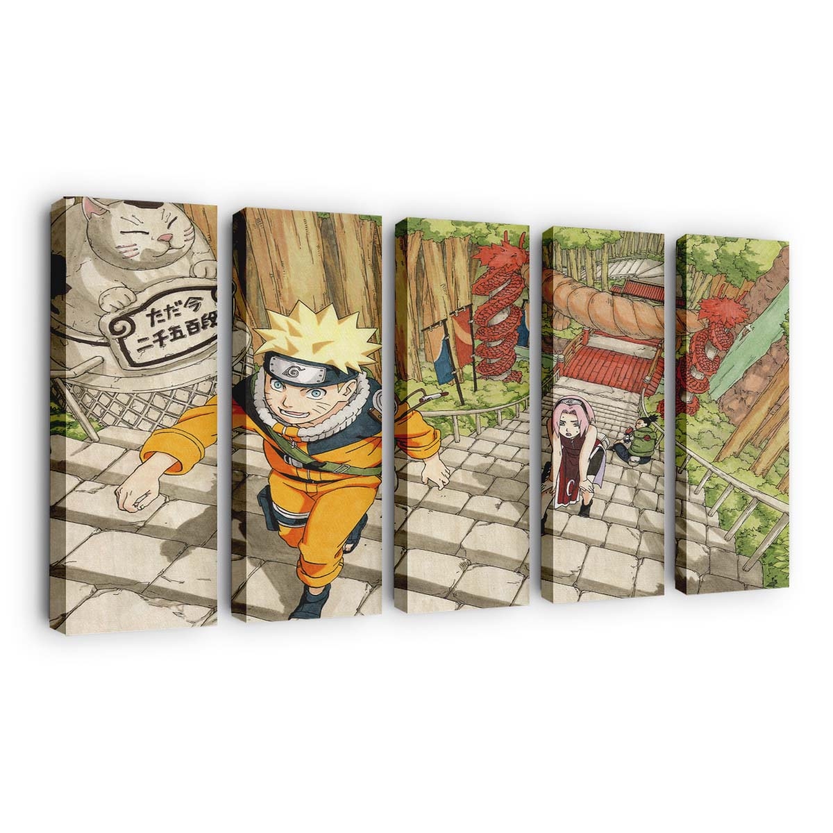 Naruto Shippuuden Uzumaki Naruto Artwork Masashi Kishimoto Haruno Sakura Nara Shikamaru - Anime Wandbild - Leinwandbild naruto shippuudenuzumaki narutoartworkmasashi kishimotoharuno sakuranara shikamaru