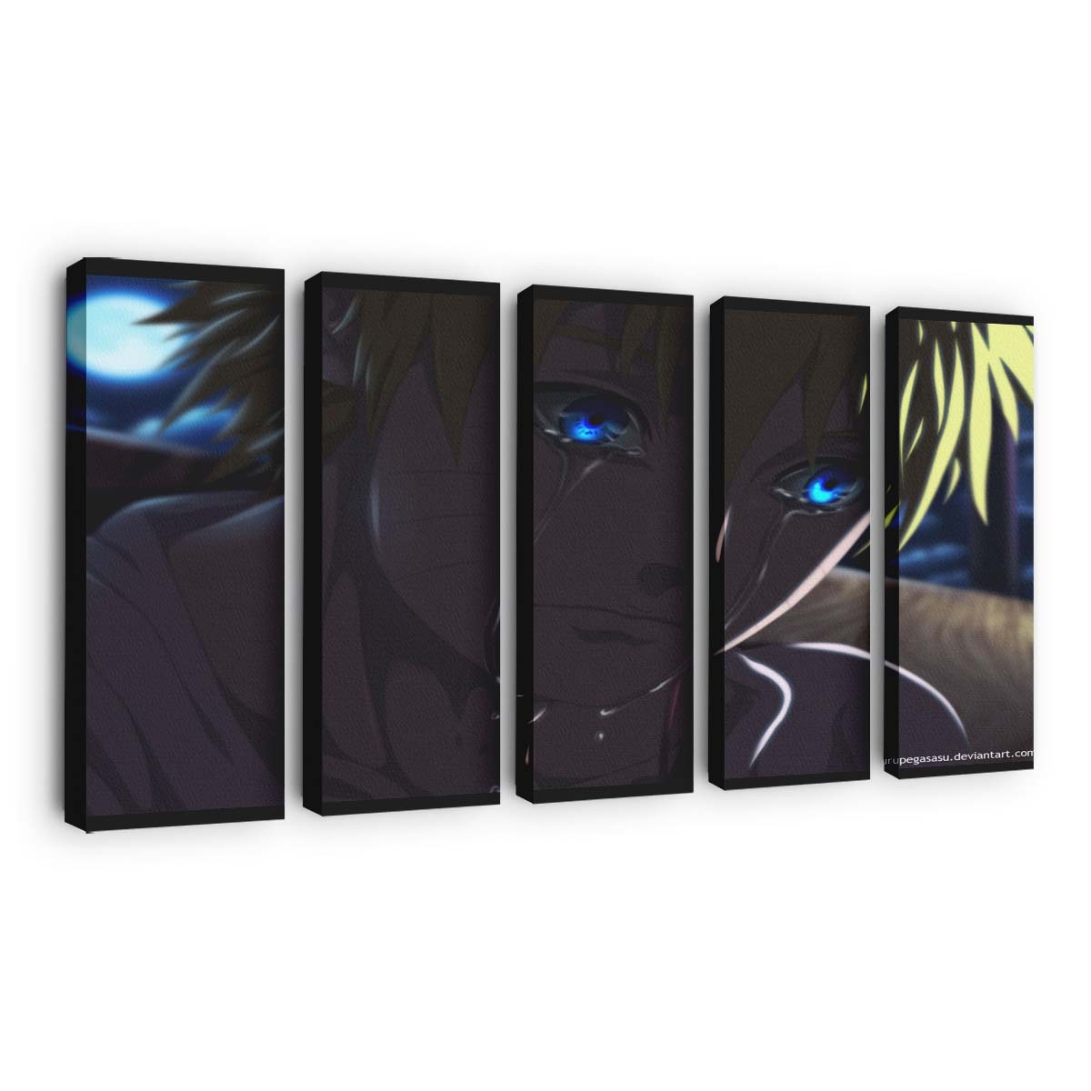 Naruto Shippuuden Uzumaki Naruto Crying Blue Eyes - Anime Wandbild - Leinwandbild naruto shippuudenuzumaki narutocryingblue eyes