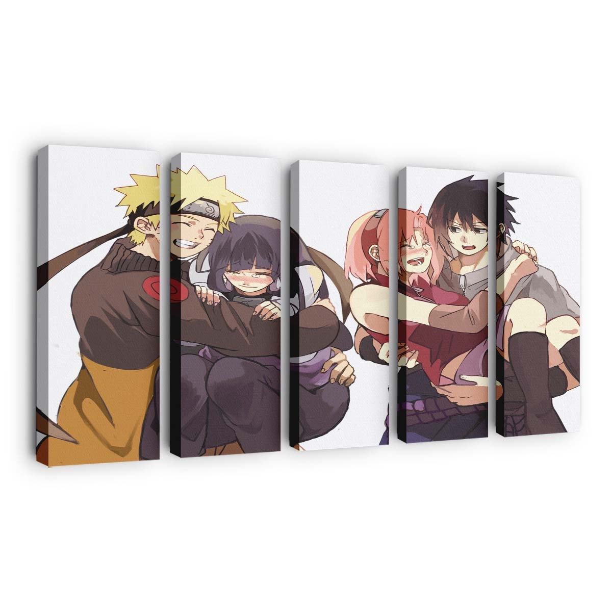 Naruto Shippuuden – Uzumaki Naruto & Hinata Hyūga: Liebe Im Schatten Des Krieges - Anime Wandbild - Leinwandbild naruto shippuudenuzumaki narutohinata hy ga naruto shippudenharuno sakurauchiha sasuke