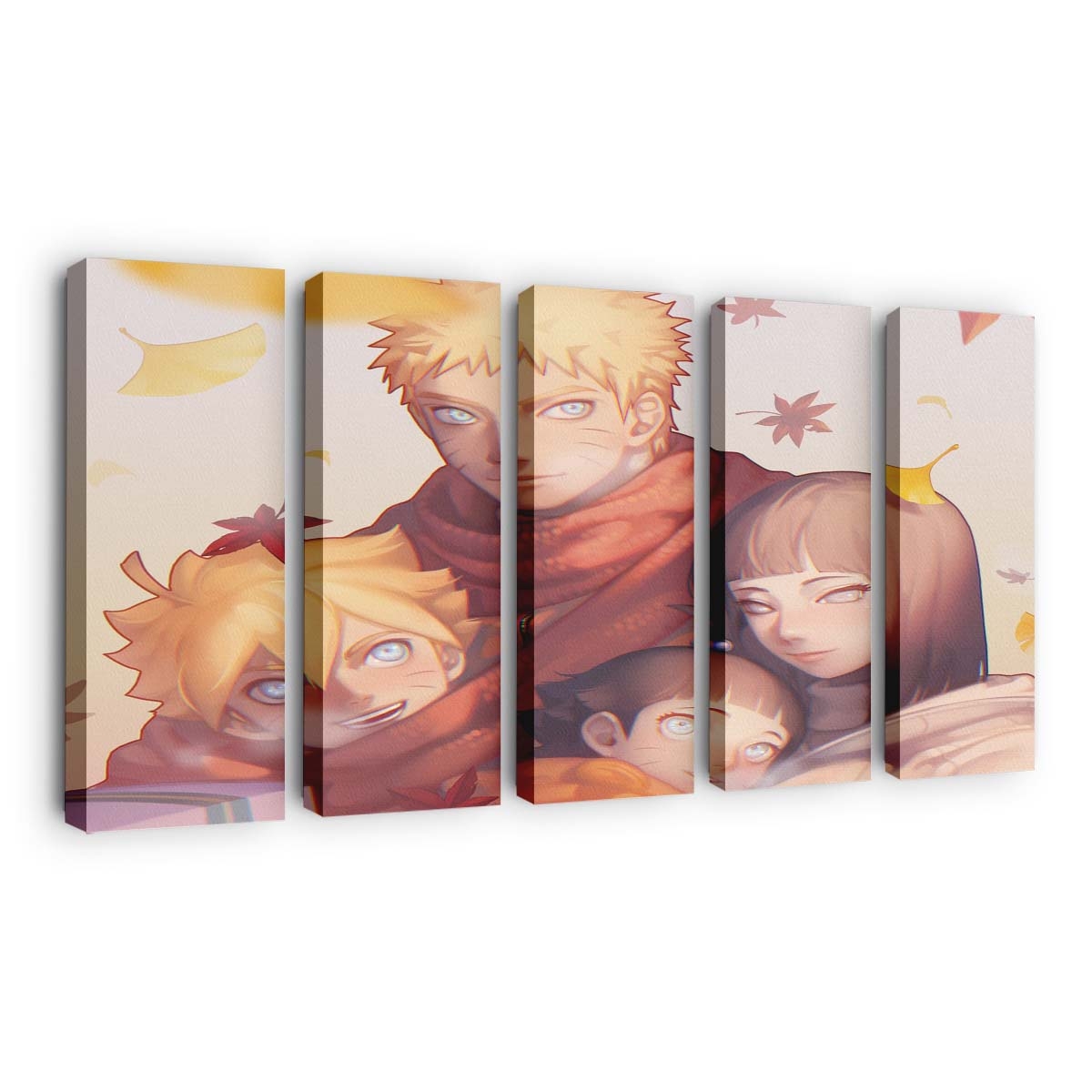 Naruto Shippuuden – Das Vermächtnis Der Uzumaki: Von Naruto Zu Boruto - Anime Wandbild - Leinwandbild naruto shippuudenuzumaki narutohinata hy ga naruto shippudenuzumaki borutouzumaki himawari 0001