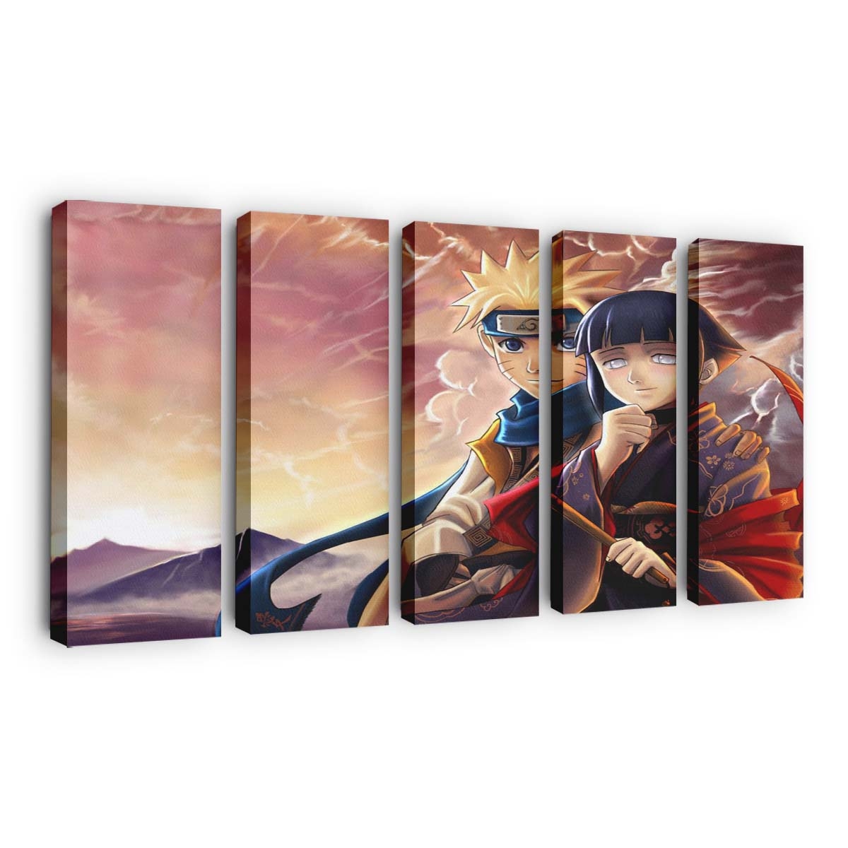 Naruto Shippuuden – Uzumaki Naruto & Hinata: Eine Geschichte Voller Mut - Anime Wandbild - Leinwandbild naruto shippuudenuzumaki narutohyuuga hinata