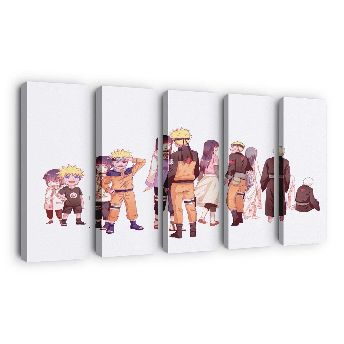 Naruto Shippuuden – Junges Paar: Naruto Uzumaki & Hinata Hyūga - Anime Wandbild - Leinwandbild naruto shippuudenuzumaki narutohyuuga hinatacoupleyoung narutoyoung hinata