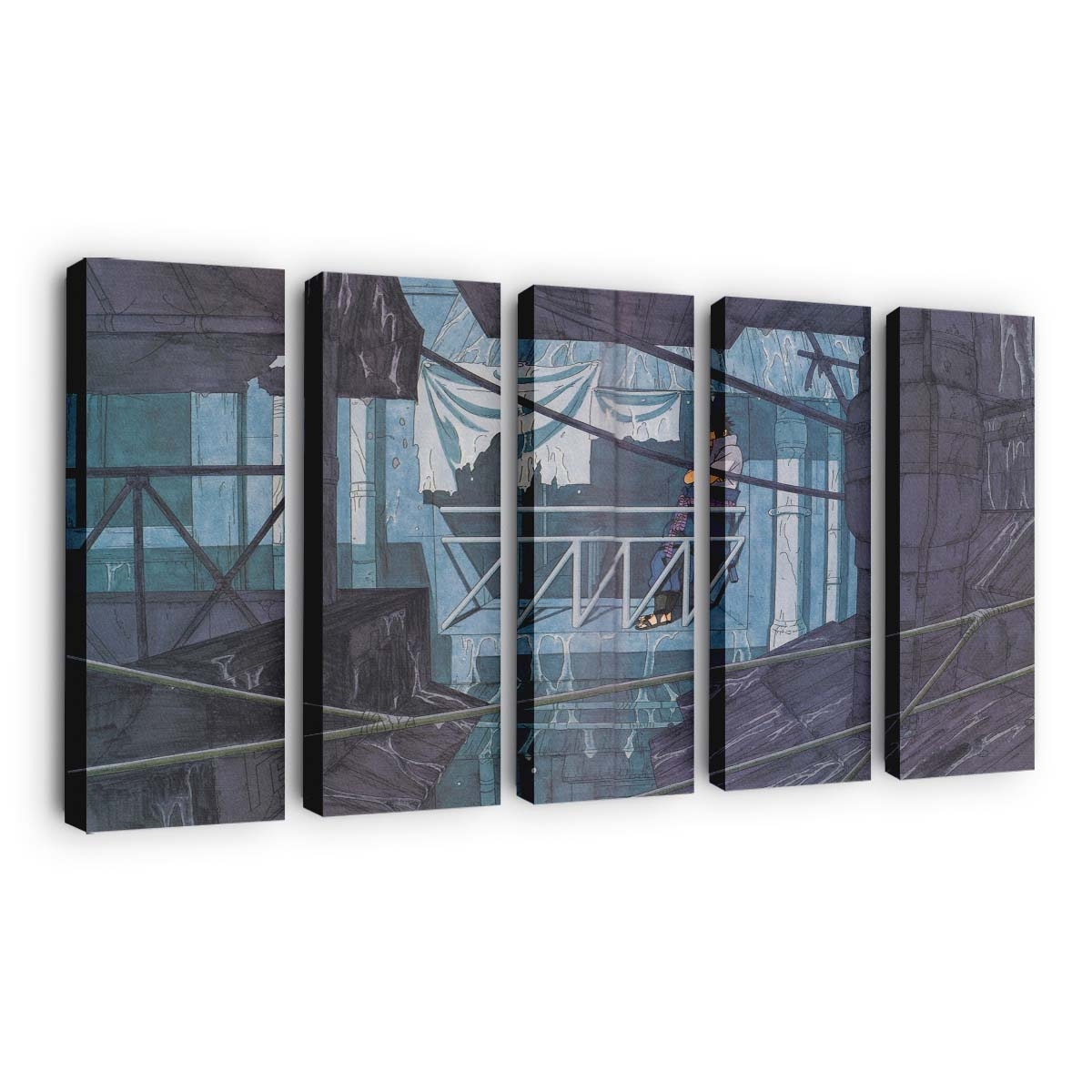 Naruto Shippuuden – Naruto & Sasuke: Ewige Rivalität In Kunst Verewigt - Anime Wandbild - Leinwandbild naruto shippuudenuzumaki narutouchiha sasukeartworkmasashi kishimotoillustration