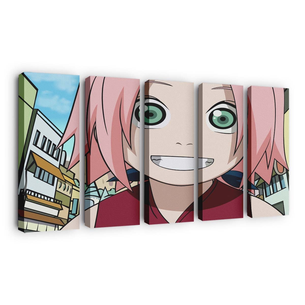 Naruto Sakura Girl Close Up Teeth - Anime Wandbild - Leinwandbild narutosakuragirlclose upteeth