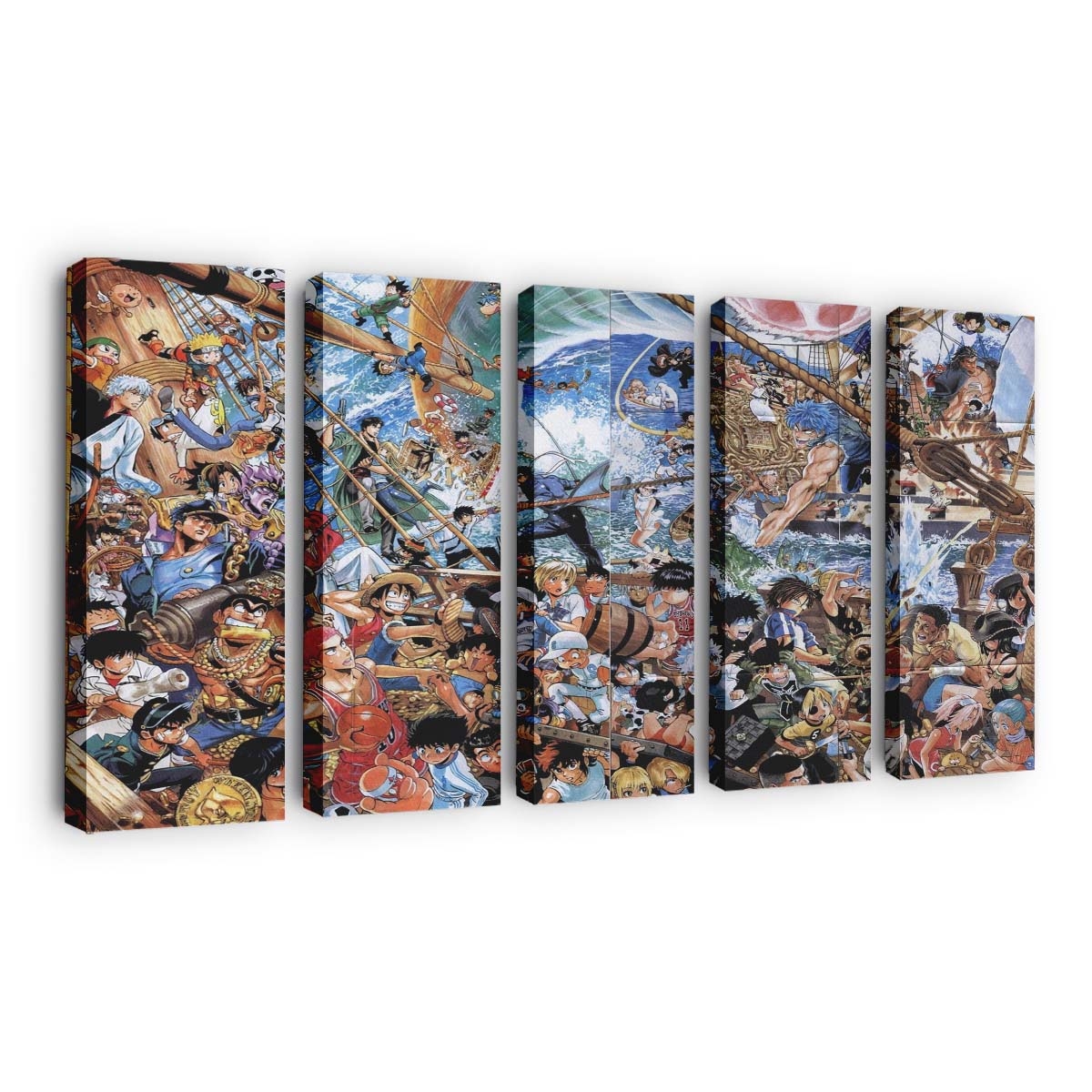 People Anime Crossover Manga Naruto Shippuuden Jojo'S Bizarre Adventure - Anime Wandbild - Leinwandbild peopleanimecrossovermanganaruto shippuudenjojos bizarre adventure