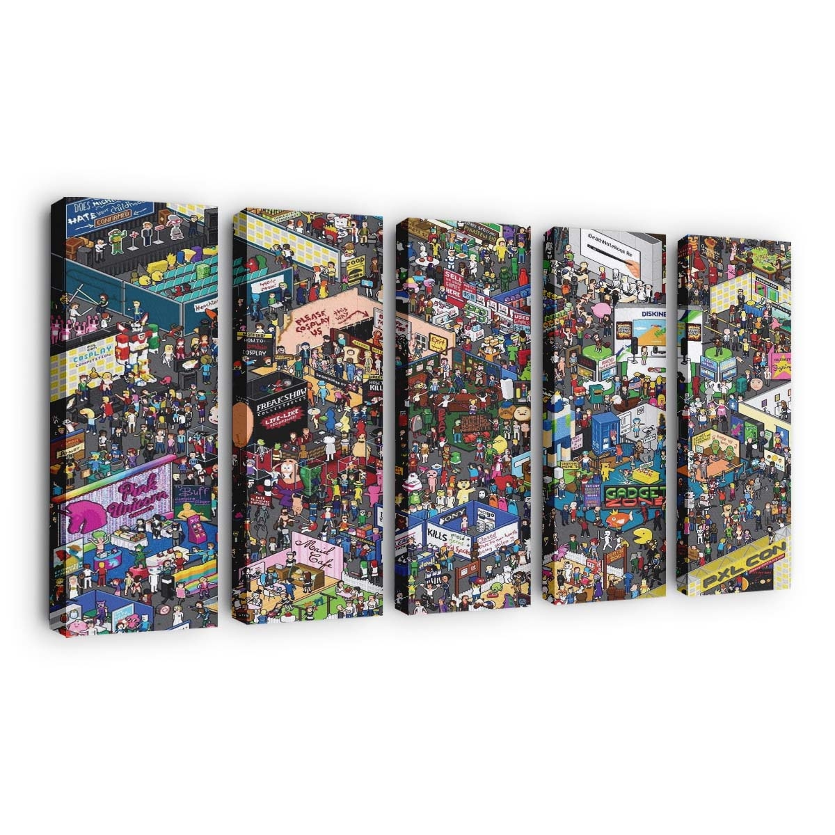 Pok Mon Star Wars Pixel Art Batman Minecraft Lego - Anime Wandbild - Leinwandbild pok monstar warspixel artbatmanminecraftlego