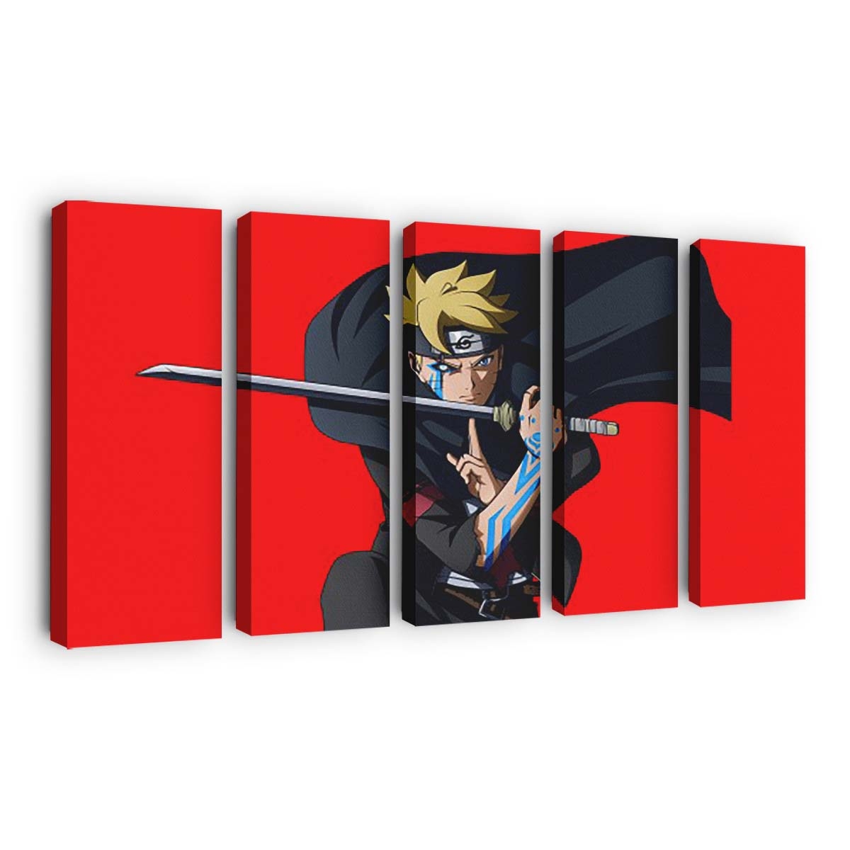 Boruto Uzumaki Naruto Shippuden Naruto Black Dress Red Naruto - Anime Wandbild - Leinwandbild th boruto uzumaki naruto shippuden naruto black dress red background 4k 5k hd naruto